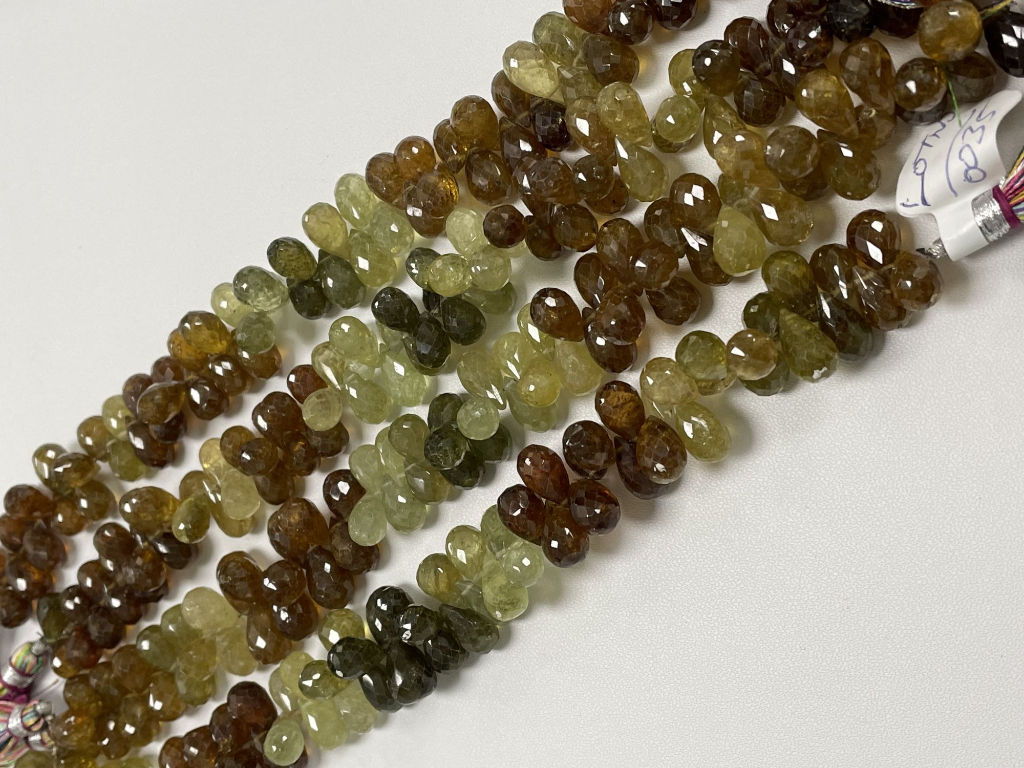 Shaded Grossular Garnet Drop Faceted