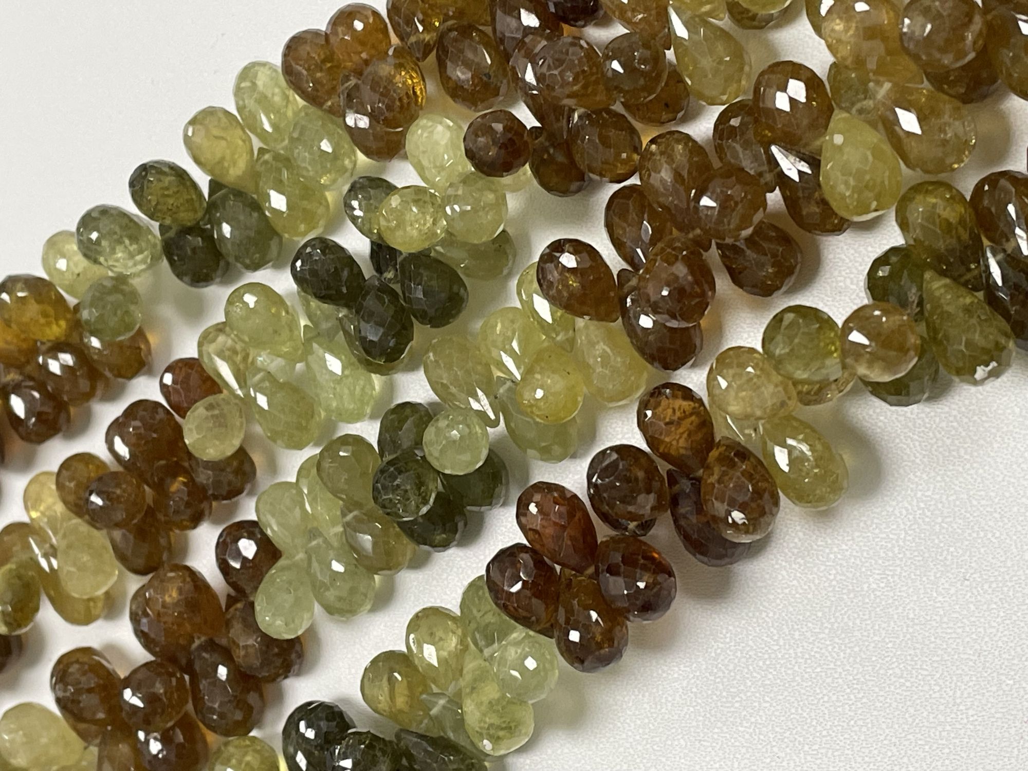 Shaded Grossular Garnet Drop Faceted