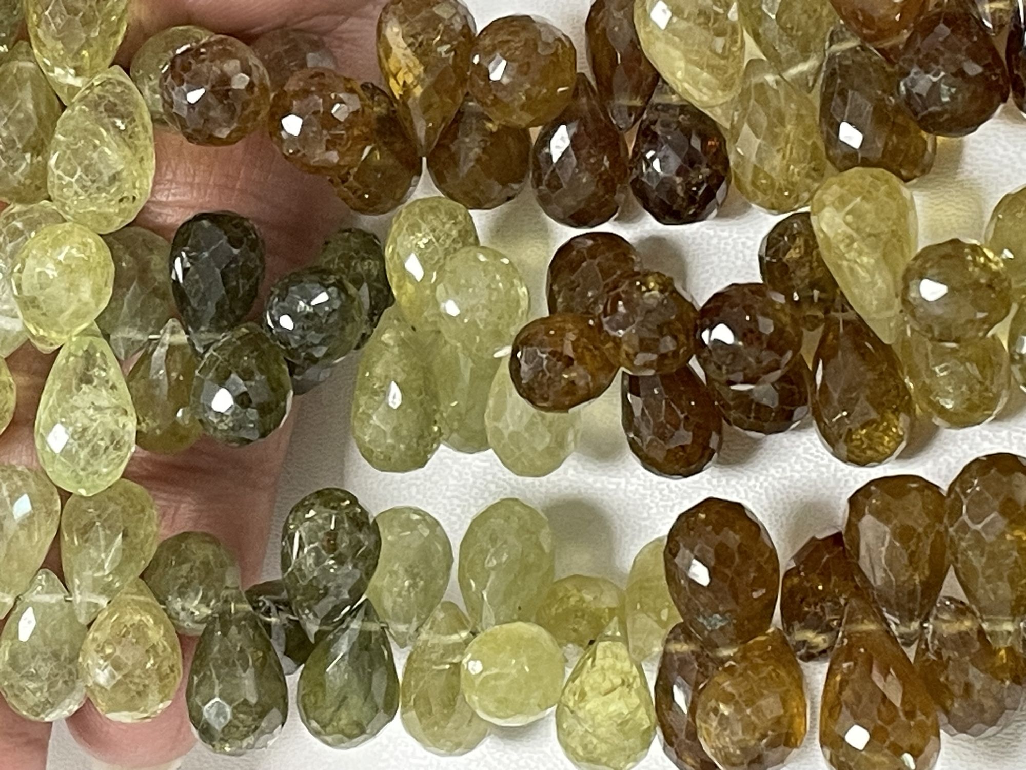 Shaded Grossular Garnet Drop Faceted