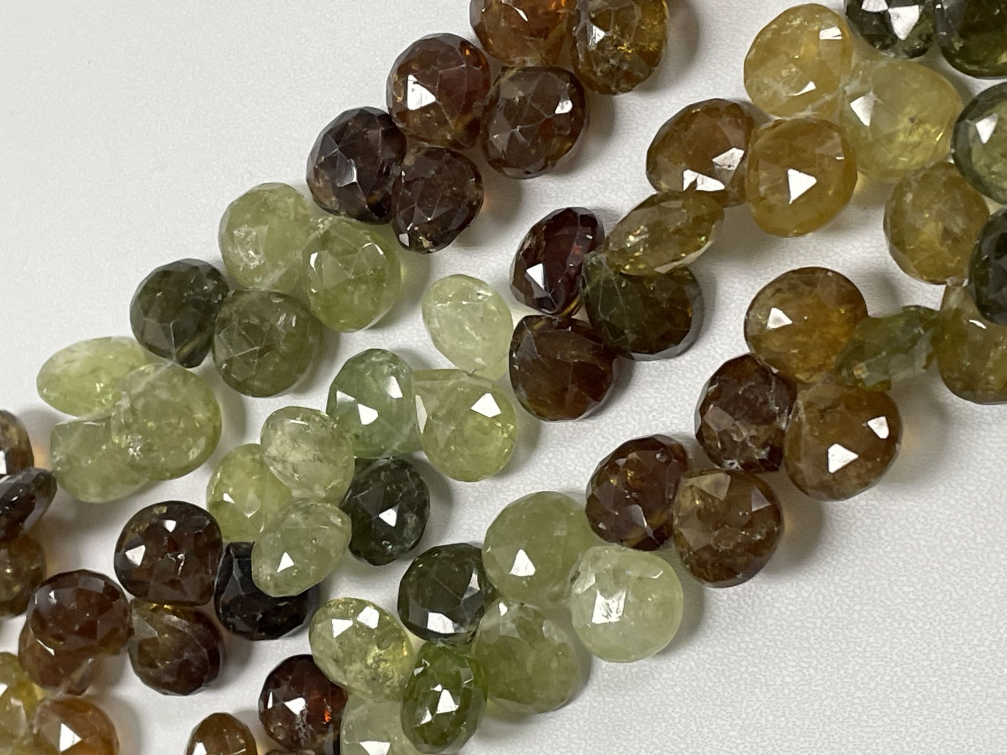 Shaded Grossular Garnet Heart Faceted