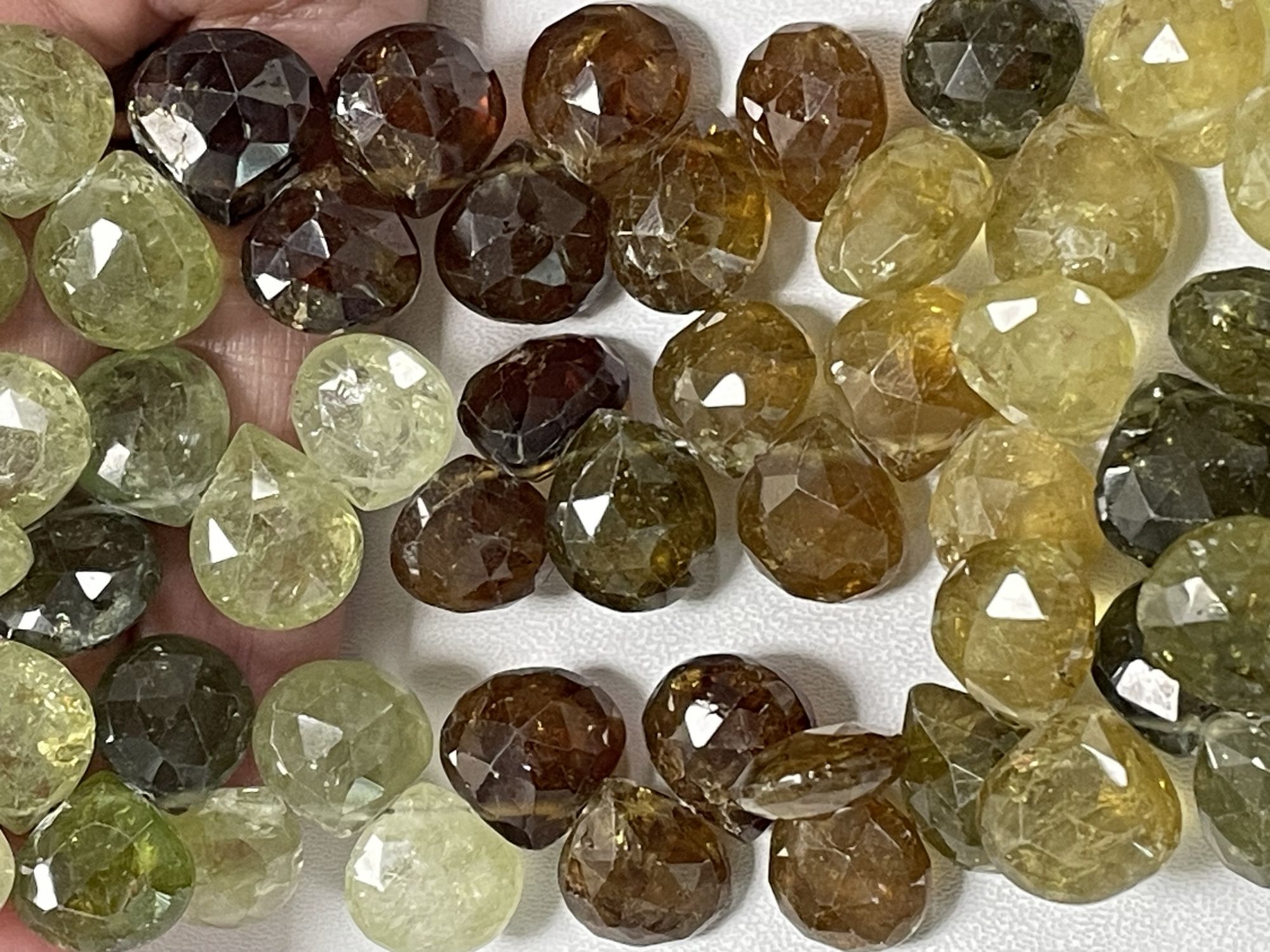 Shaded Grossular Garnet Heart Faceted