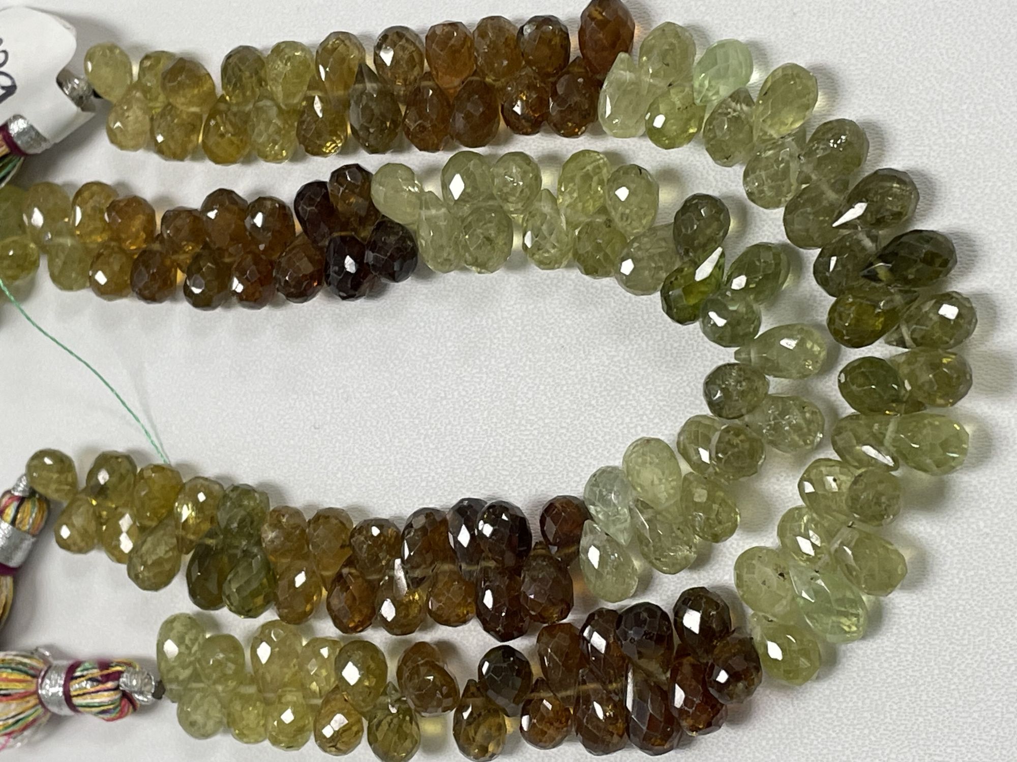 Shaded Grossular Garnet Drop Faceted