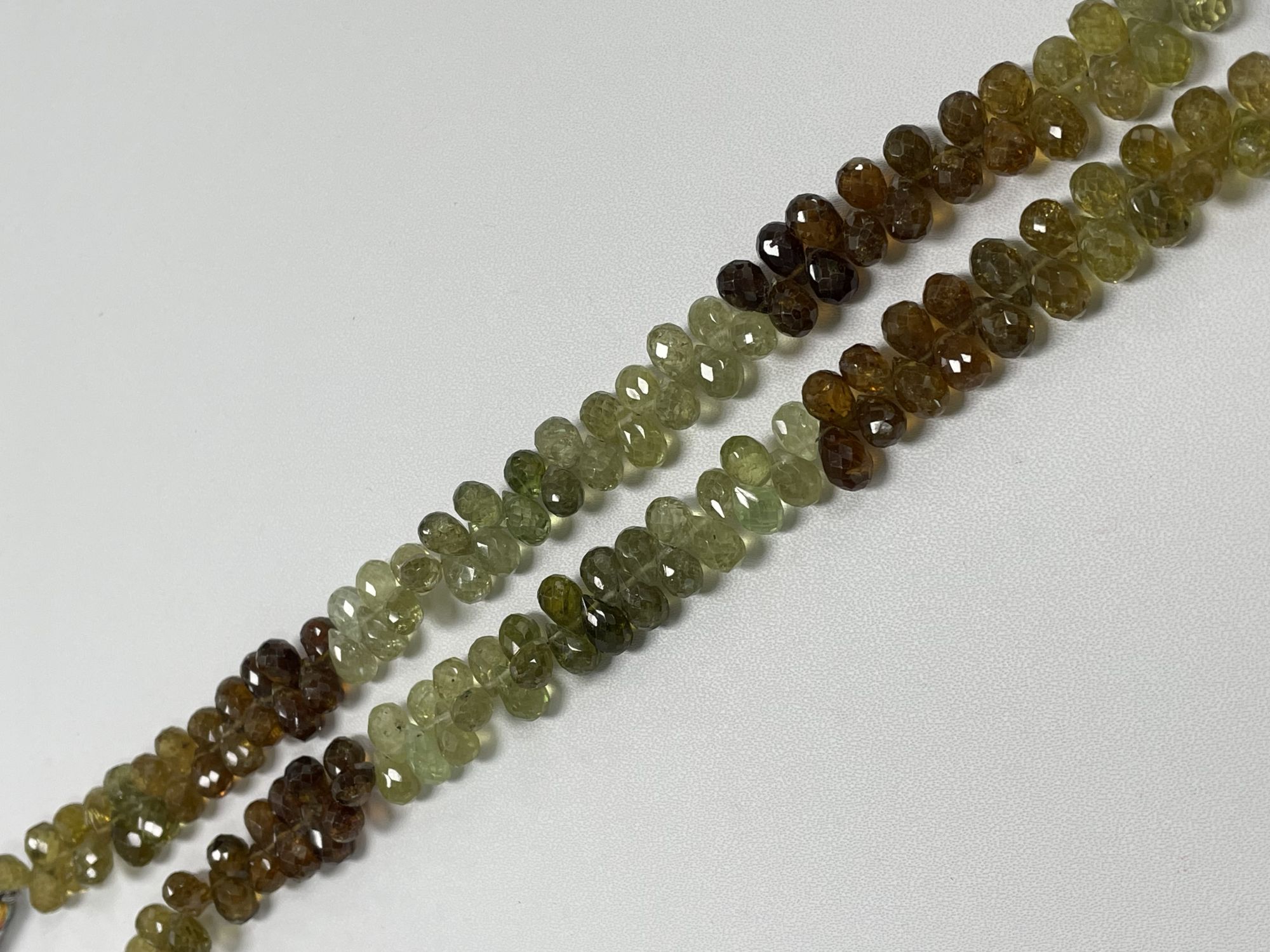 Shaded Grossular Garnet Drop Faceted