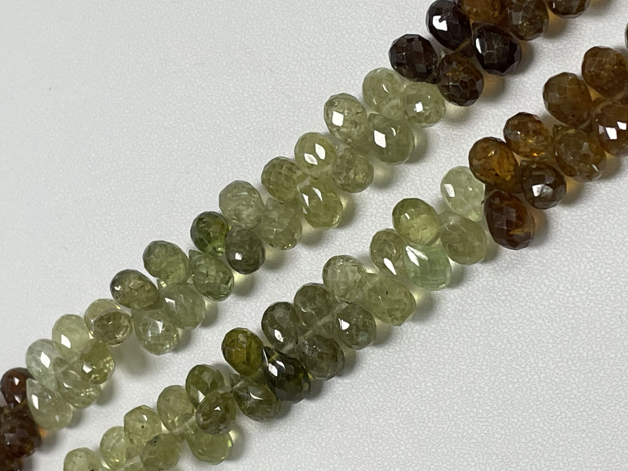 Shaded Grossular Garnet Drop Faceted