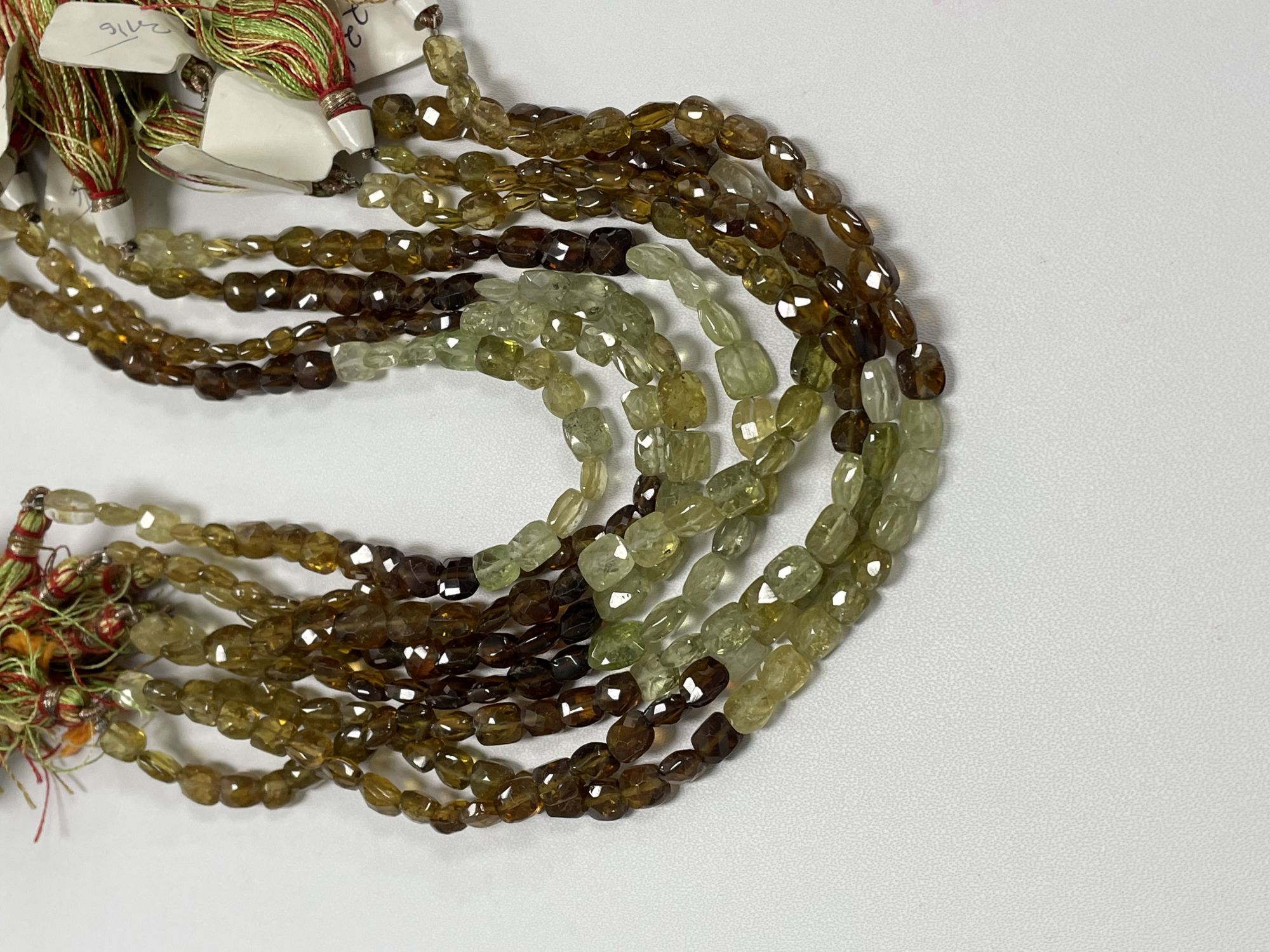 Shaded Grossular Garnet Nugget Faceted