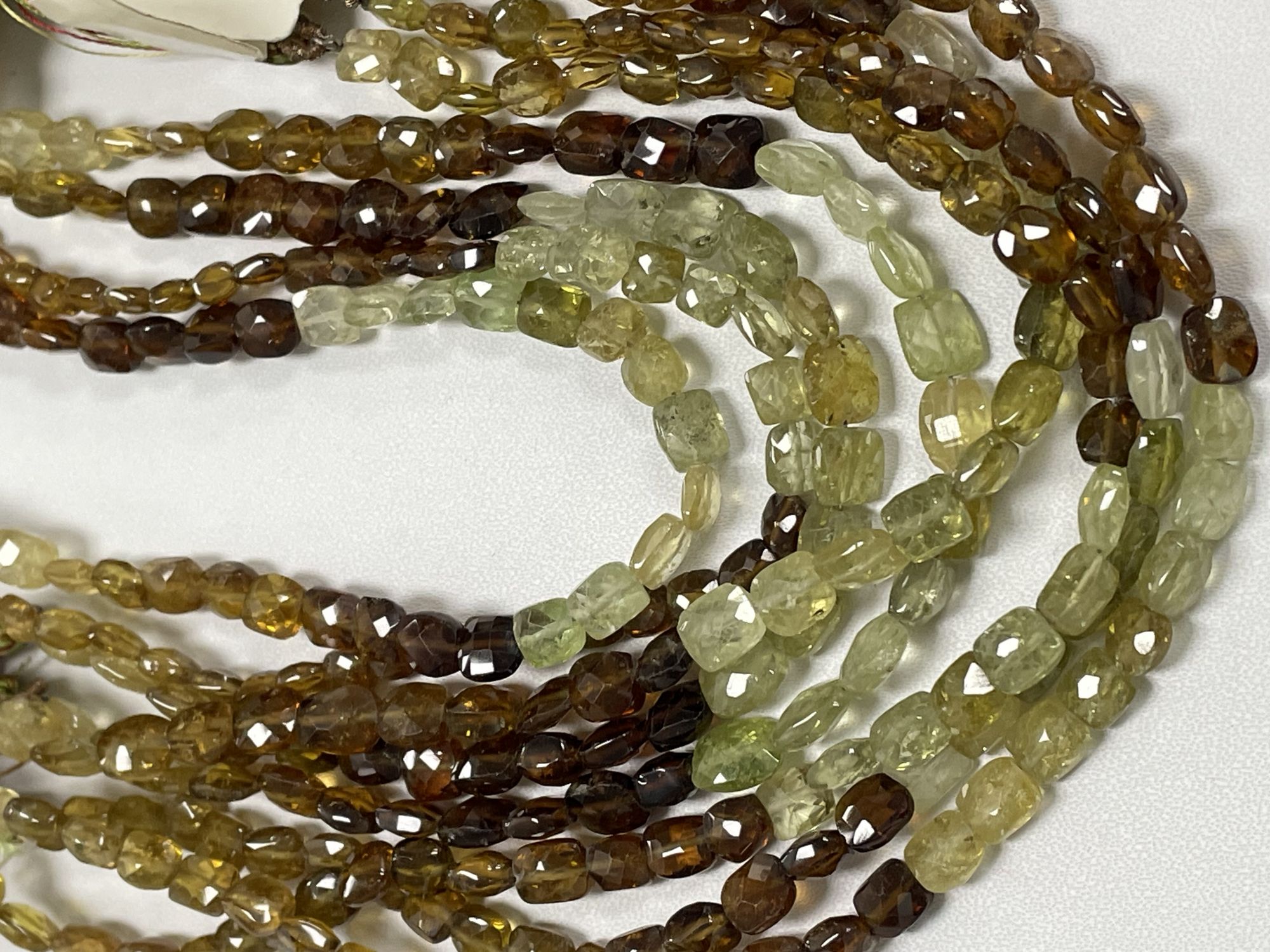 Shaded Grossular Garnet Nugget Faceted