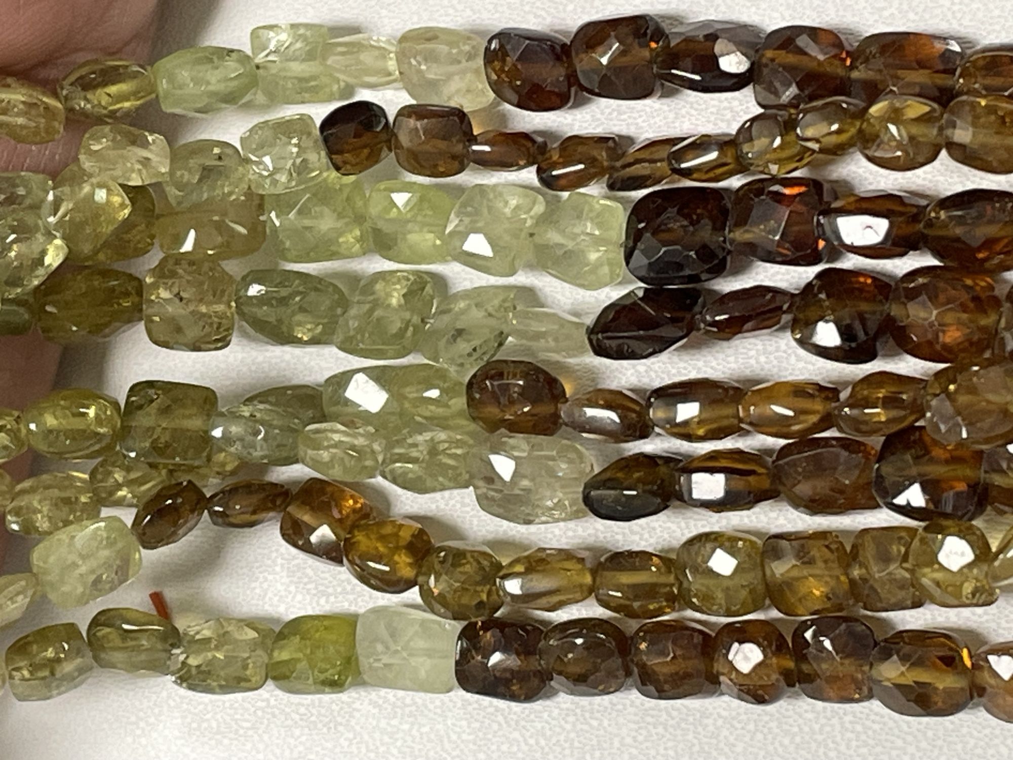 Shaded Grossular Garnet Nugget Faceted