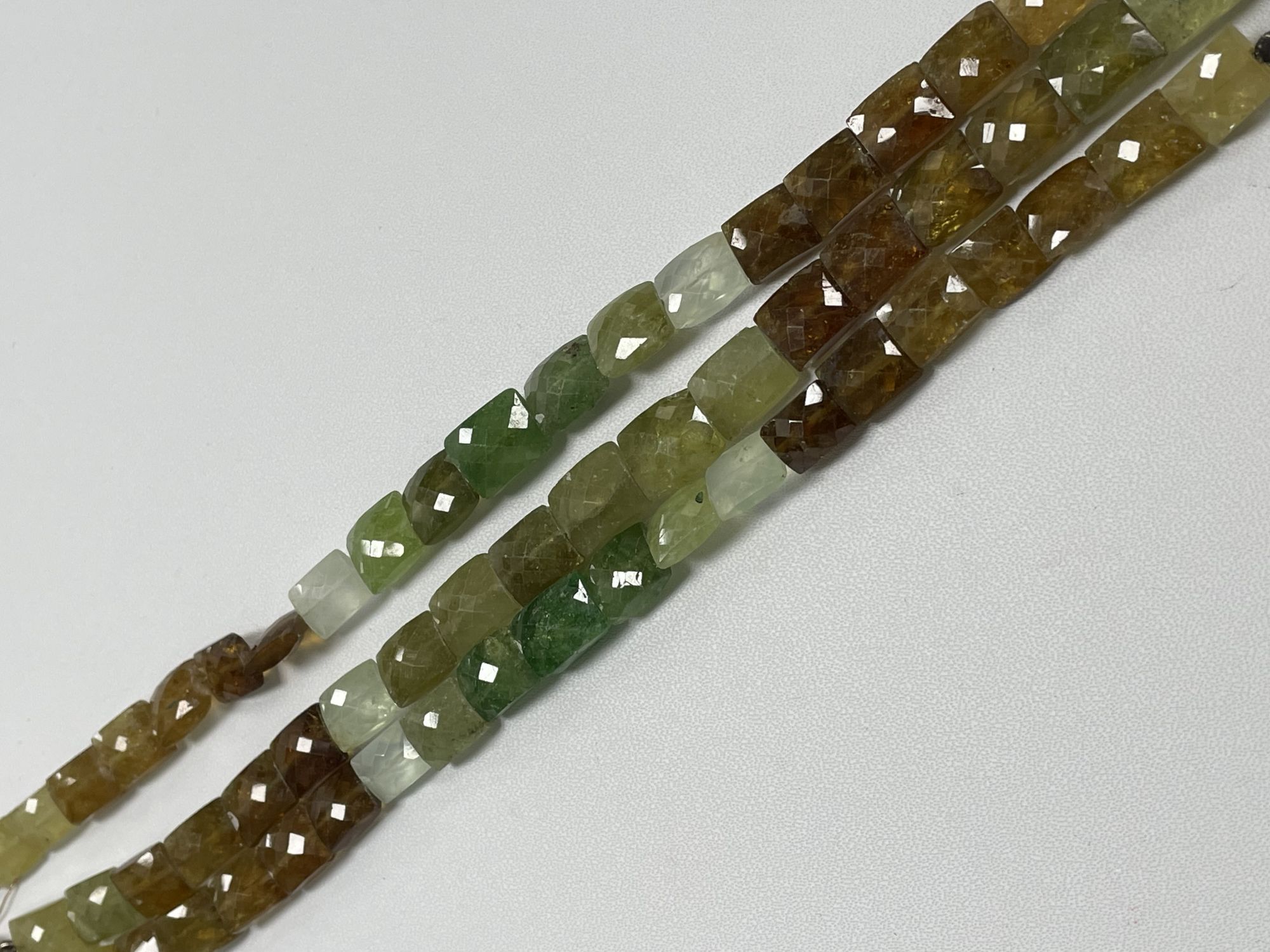 Shaded Grossular Garnet Rectangle Faceted