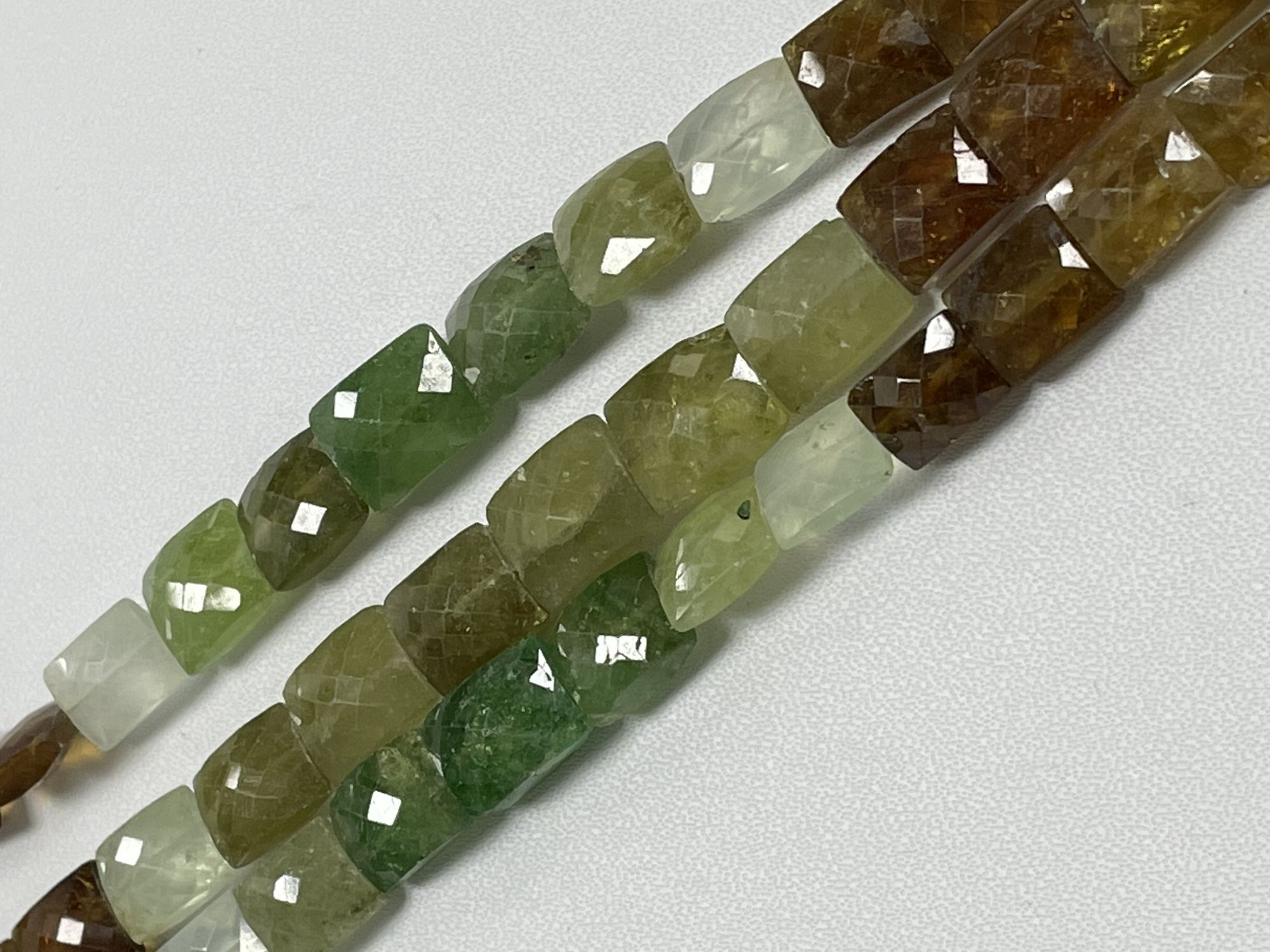 Shaded Grossular Garnet Rectangle Faceted