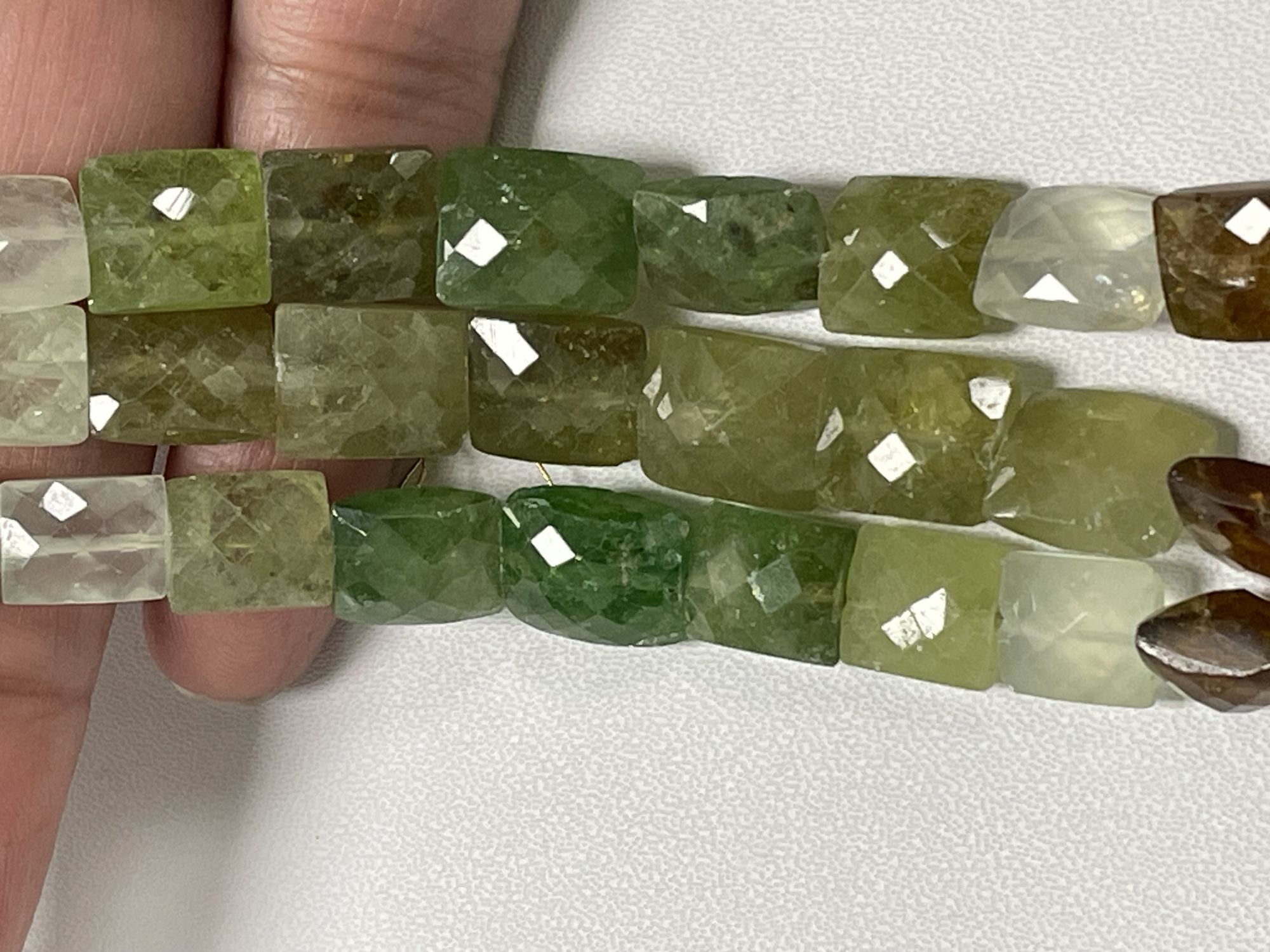 Shaded Grossular Garnet Rectangle Faceted