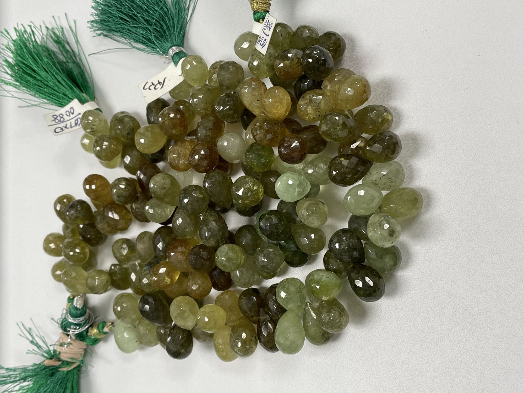 Shaded Grossular Garnet Drop Faceted