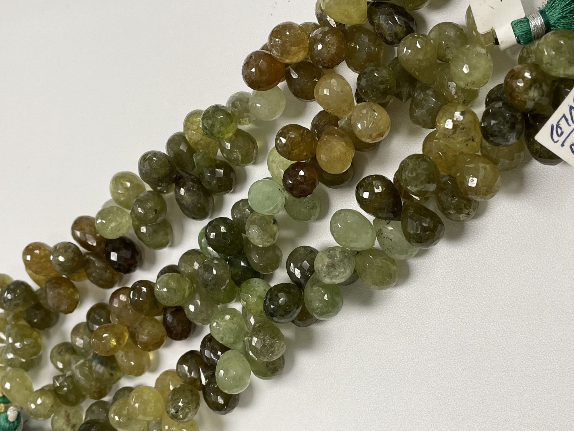 Shaded Grossular Garnet Drop Faceted