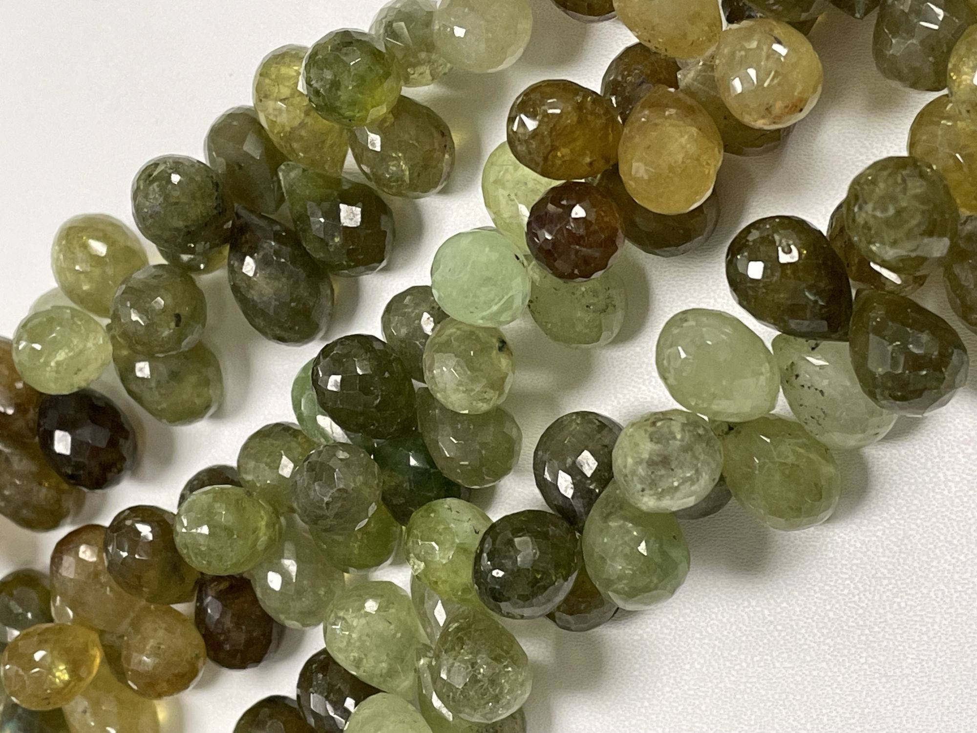 Shaded Grossular Garnet Drop Faceted