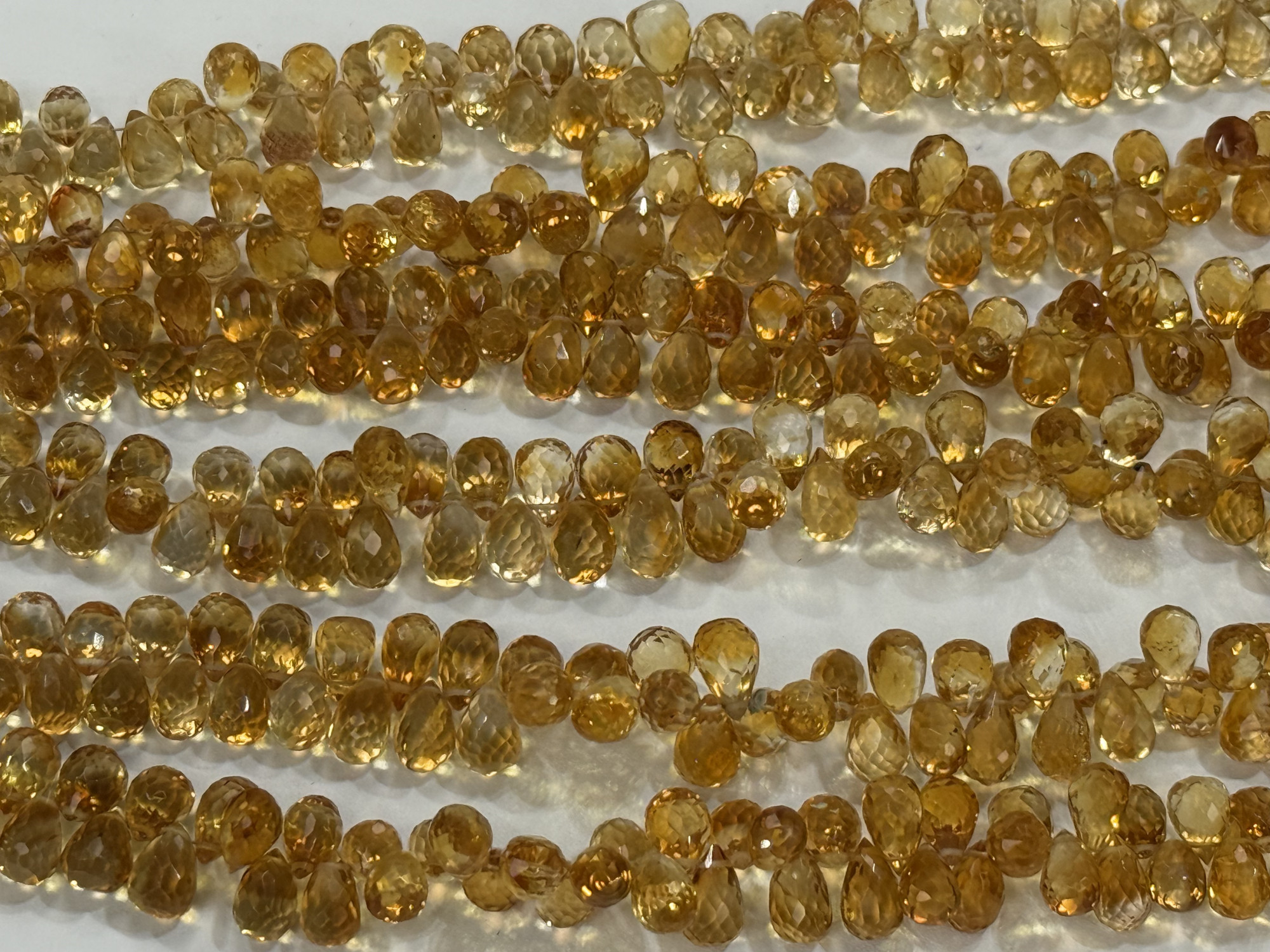 Citrine Drop Faceted