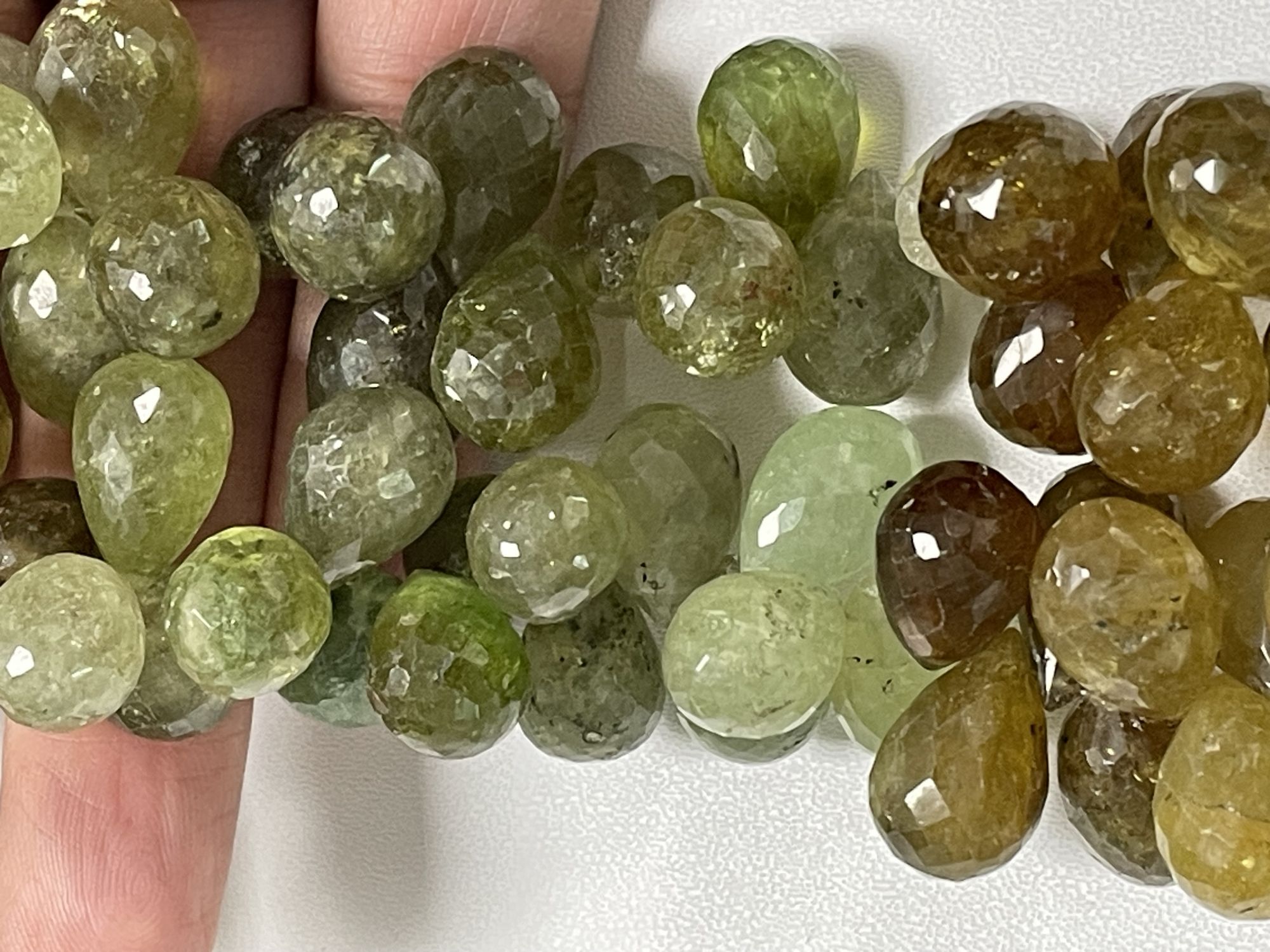 Shaded Grossular Garnet Drop Faceted
