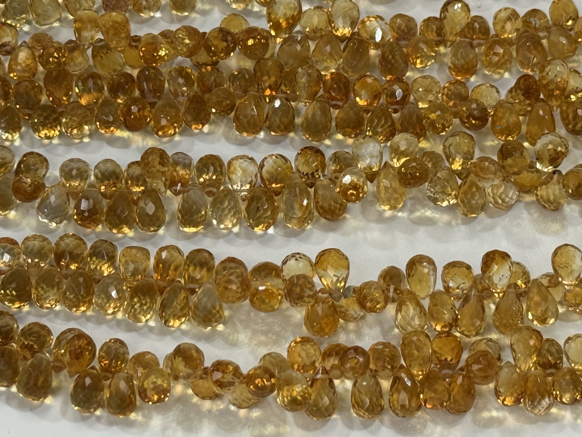 Citrine Drop Faceted
