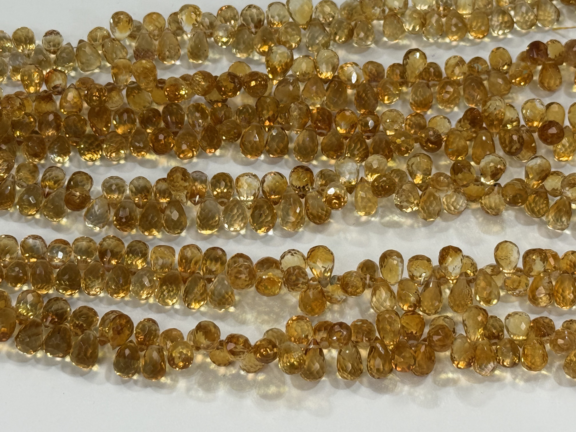 Citrine Drop Faceted