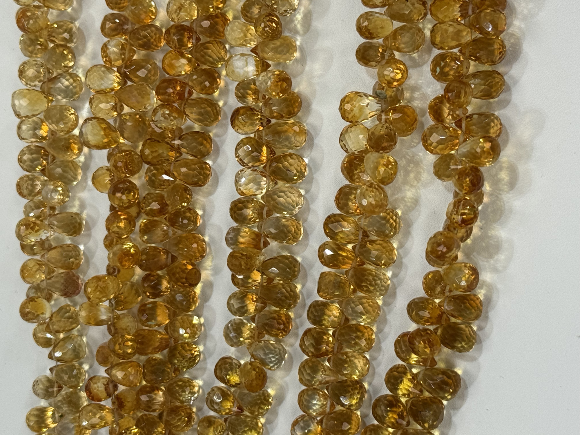 Citrine Drop Faceted