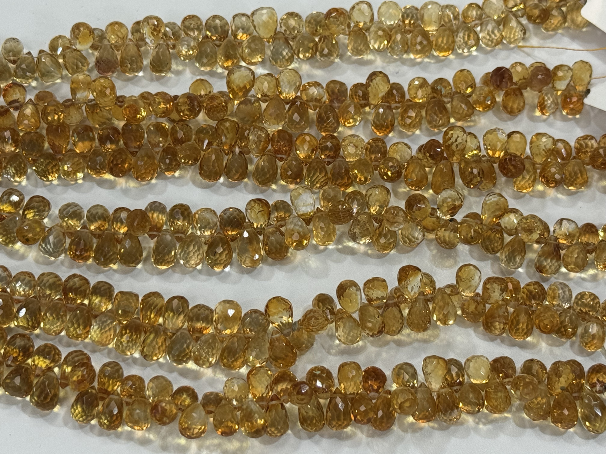 Citrine Drop Faceted