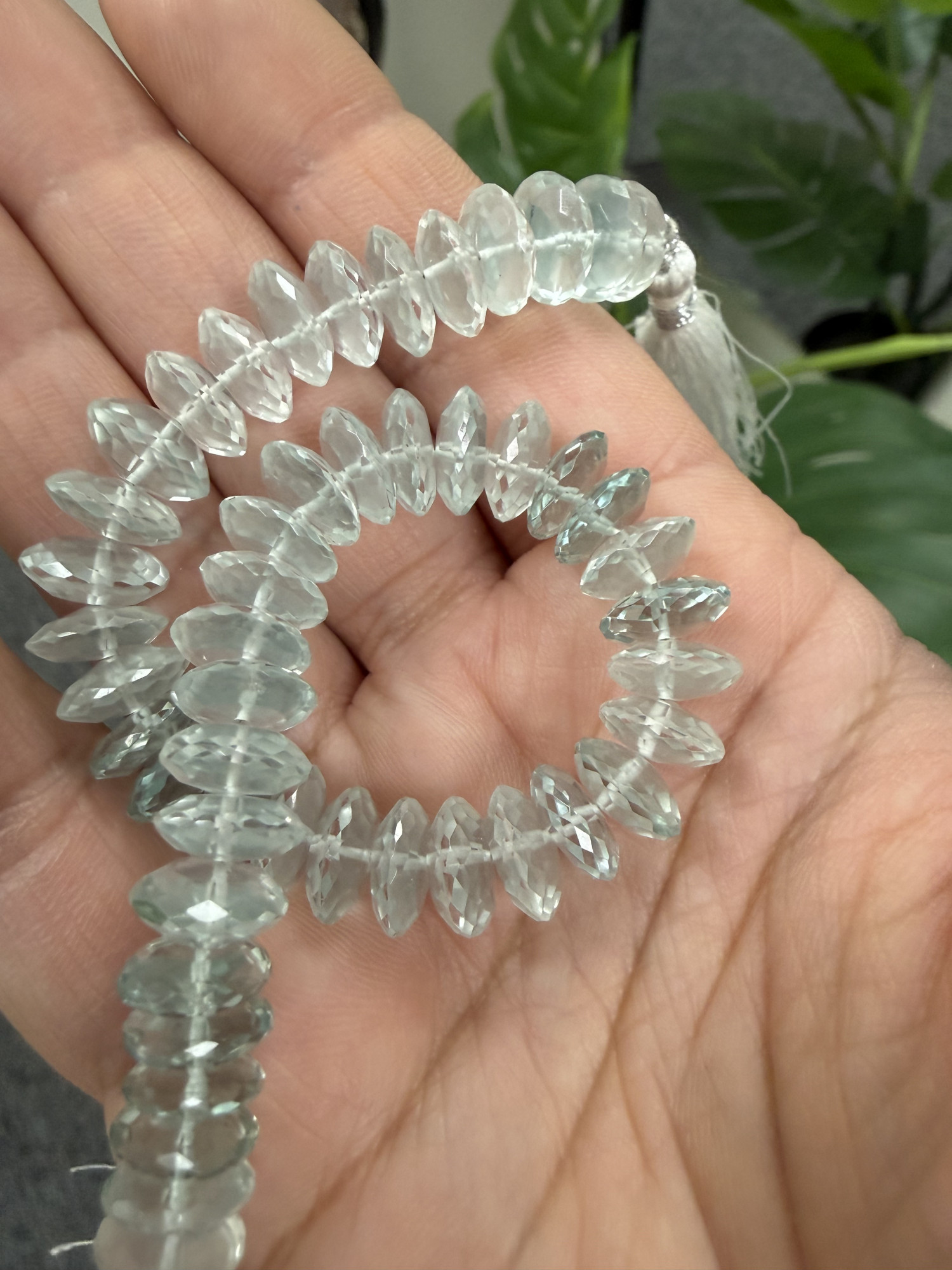 Hydro Quartz Disc Faceted