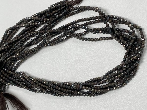 Mystic Brown Spinel Rondelle Faceted