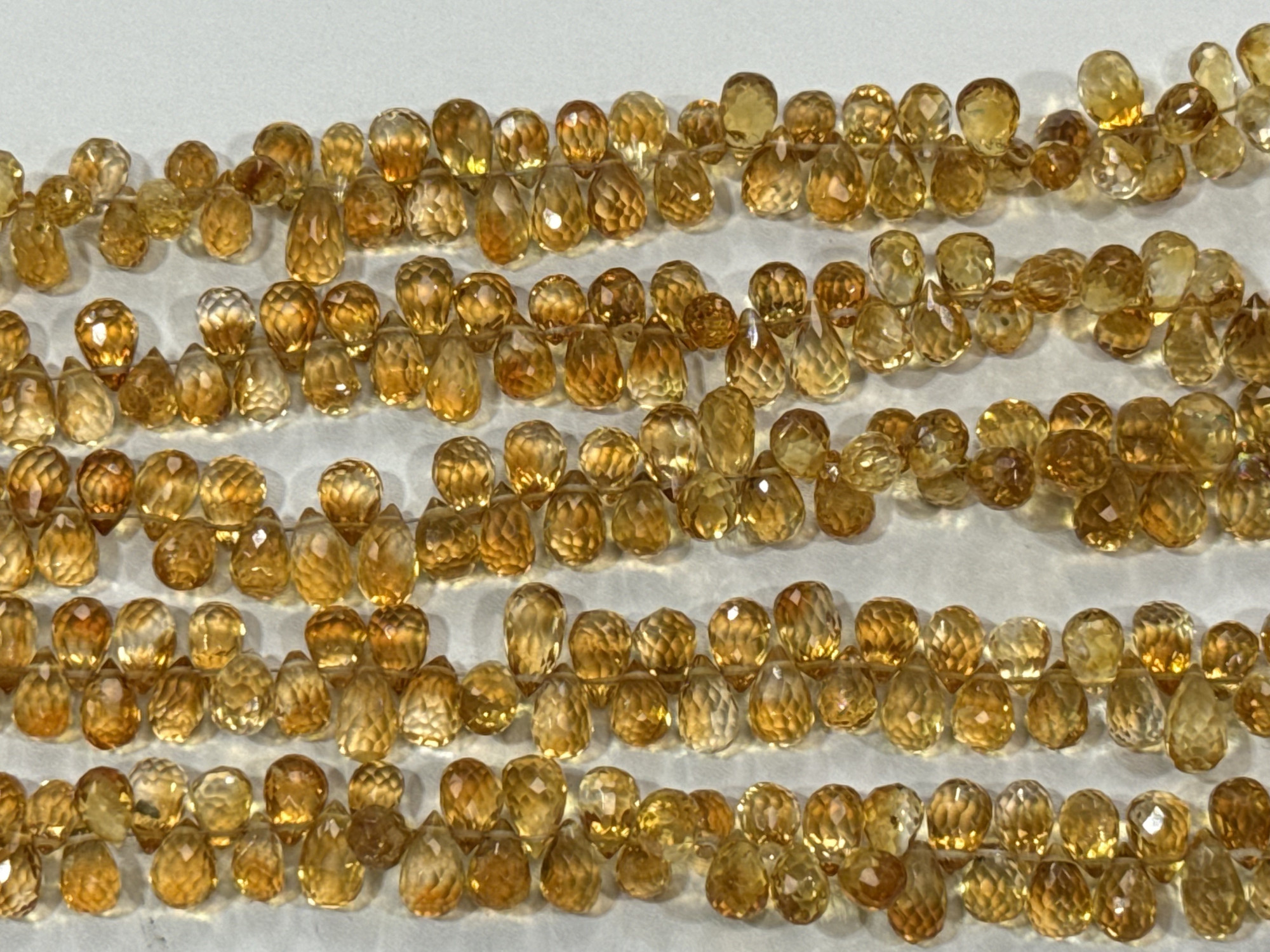 Citrine Drop Faceted