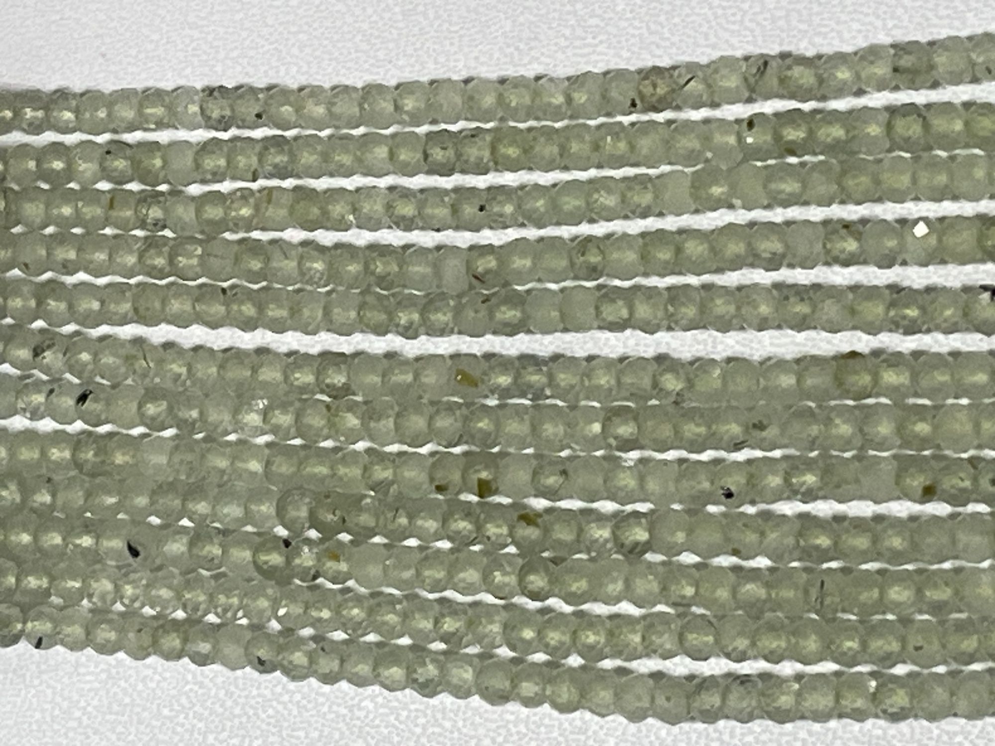 Prehnite Rondelle Faceted