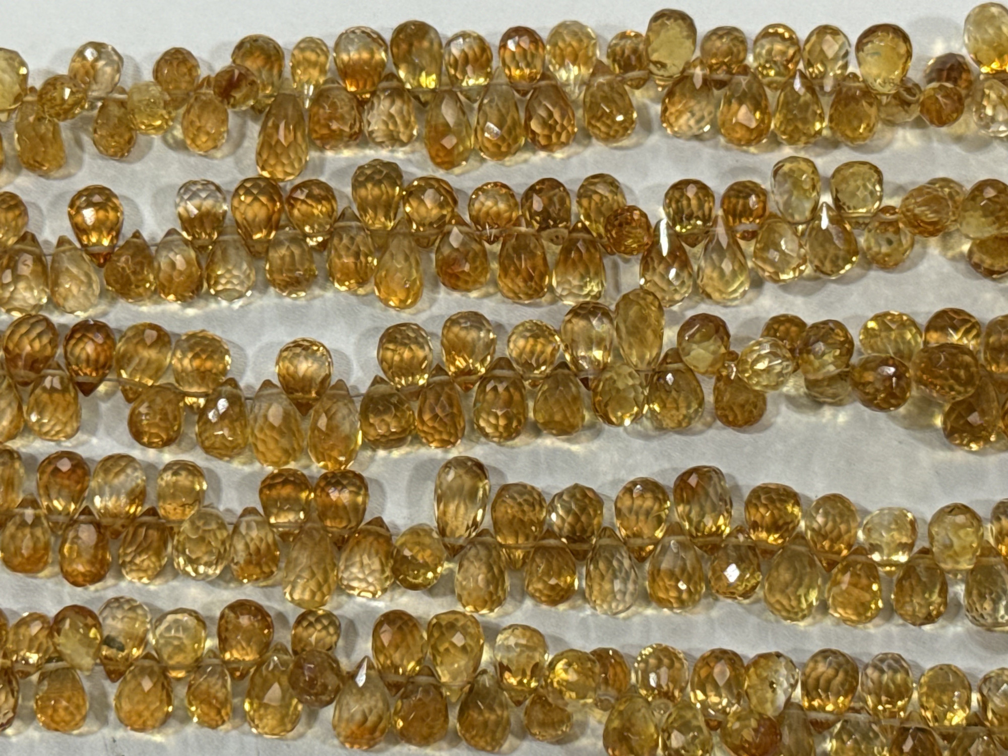 Citrine Drop Faceted