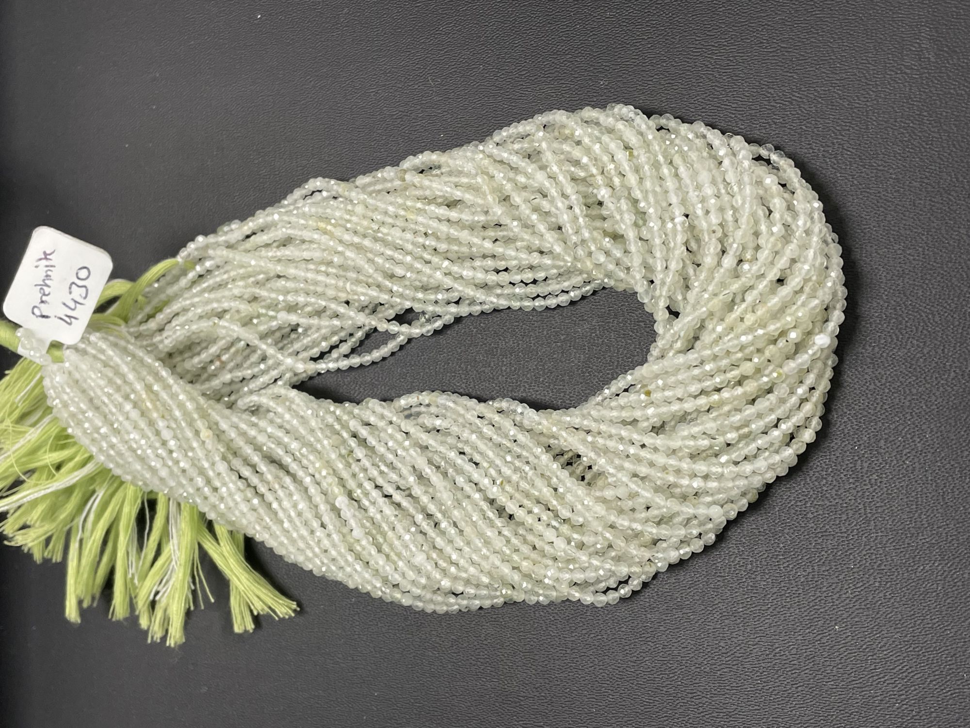 Prehnite Rondelle Faceted