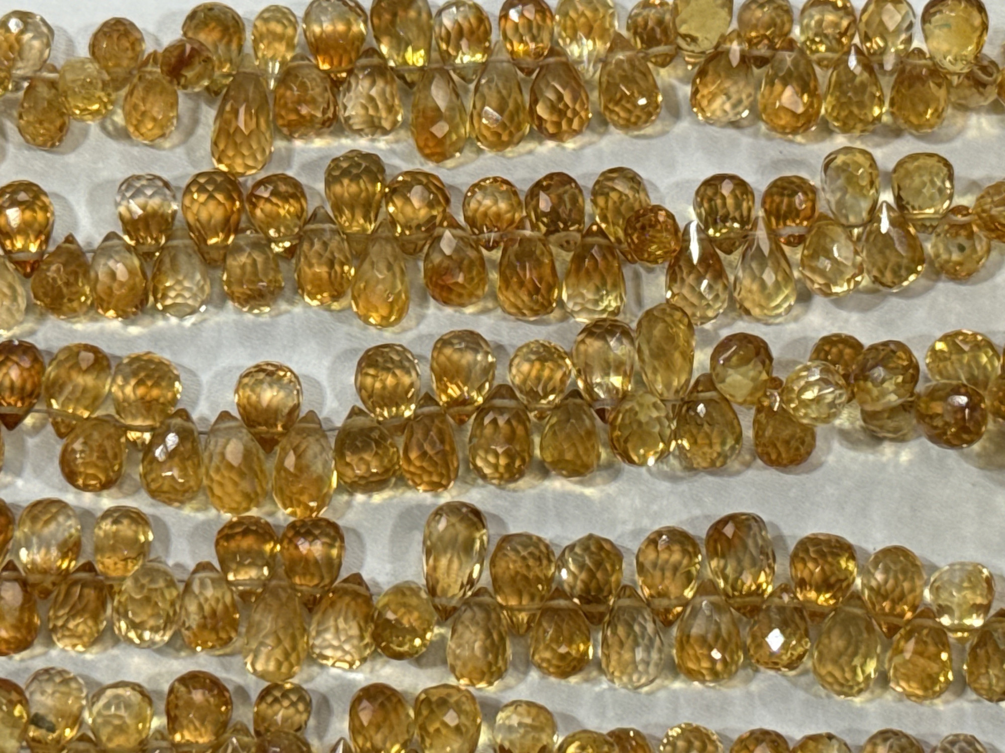Citrine Drop Faceted