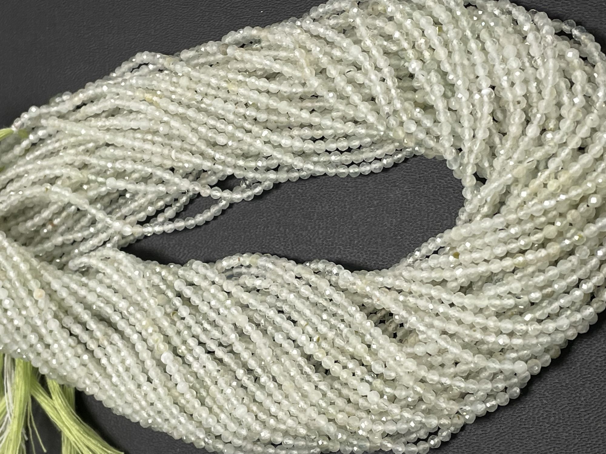 Prehnite Rondelle Faceted