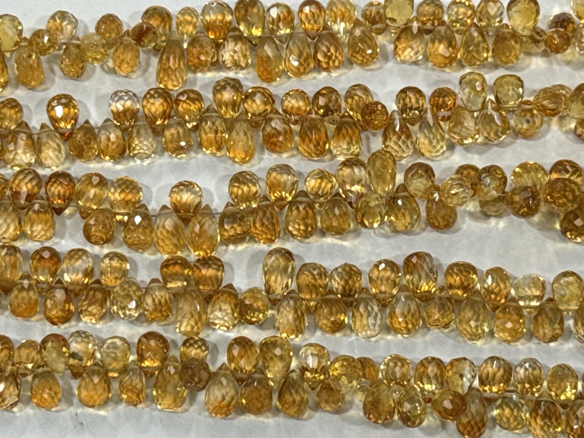 Citrine Drop Faceted