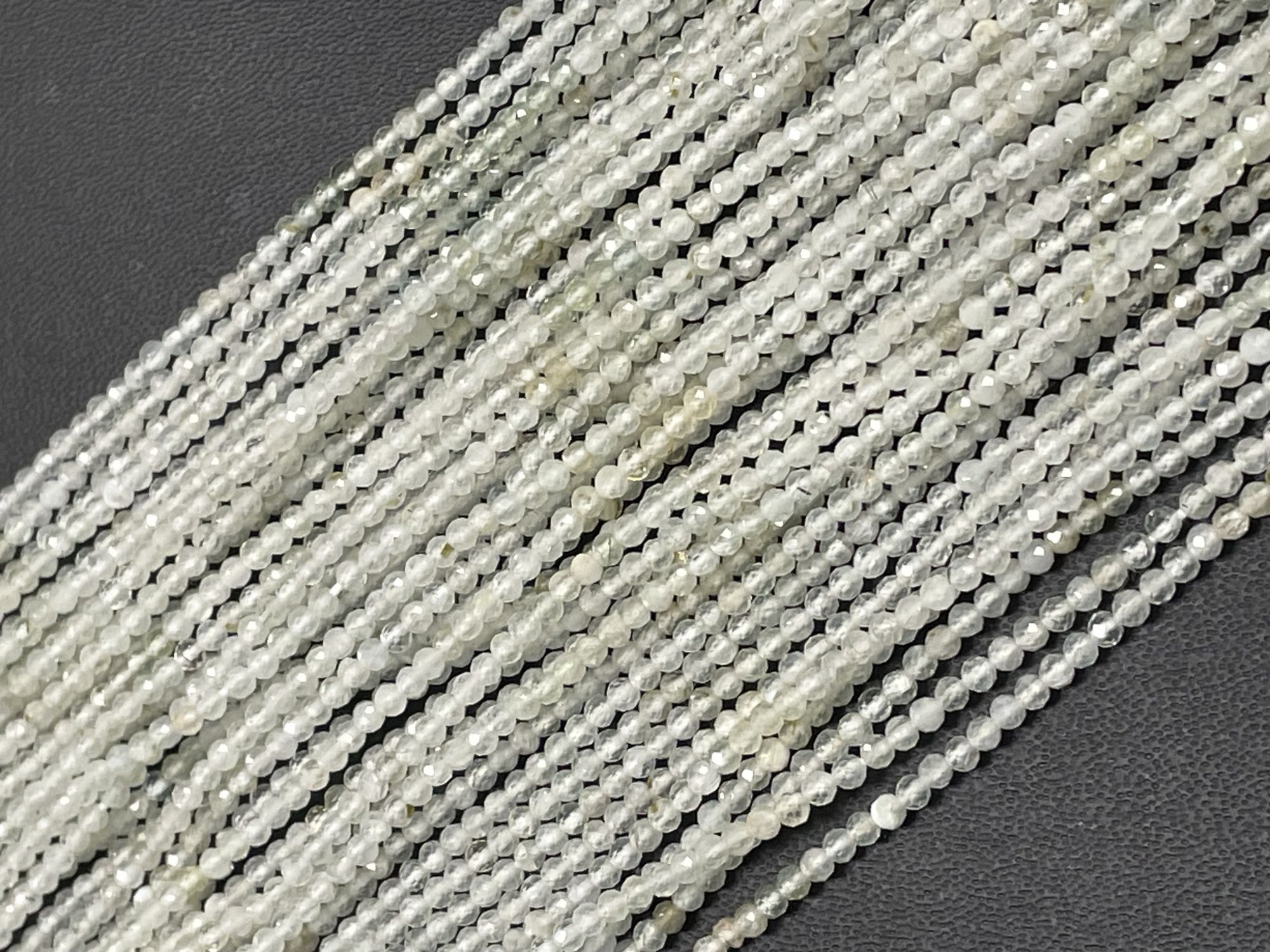 Prehnite Rondelle Faceted