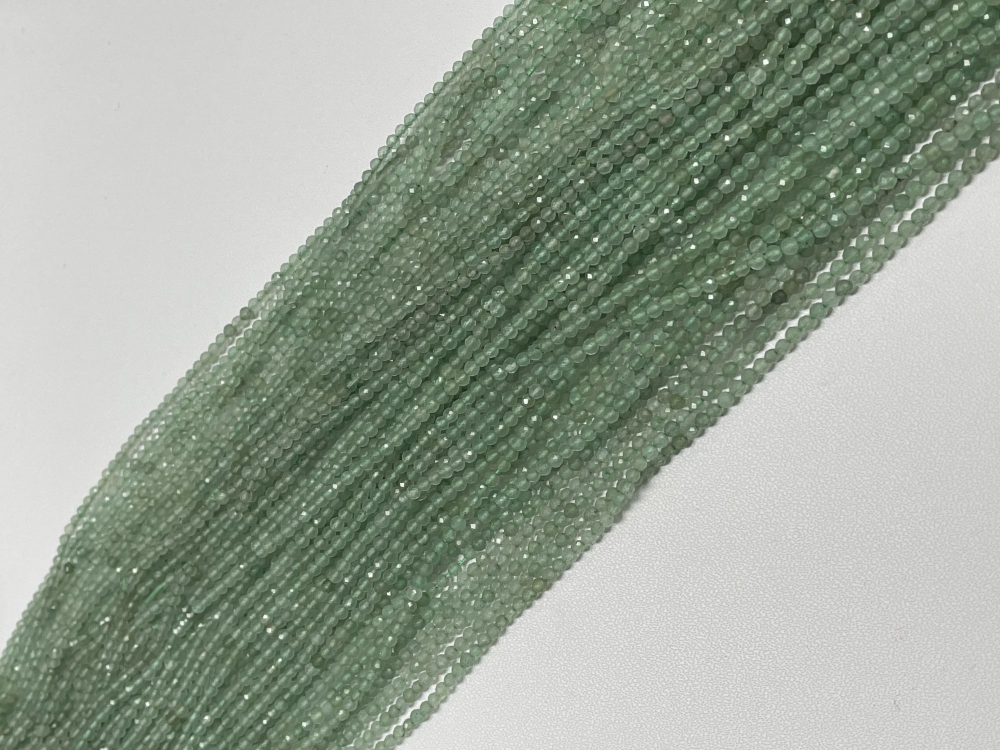 Green Strawberry Quartz Rondelle Faceted