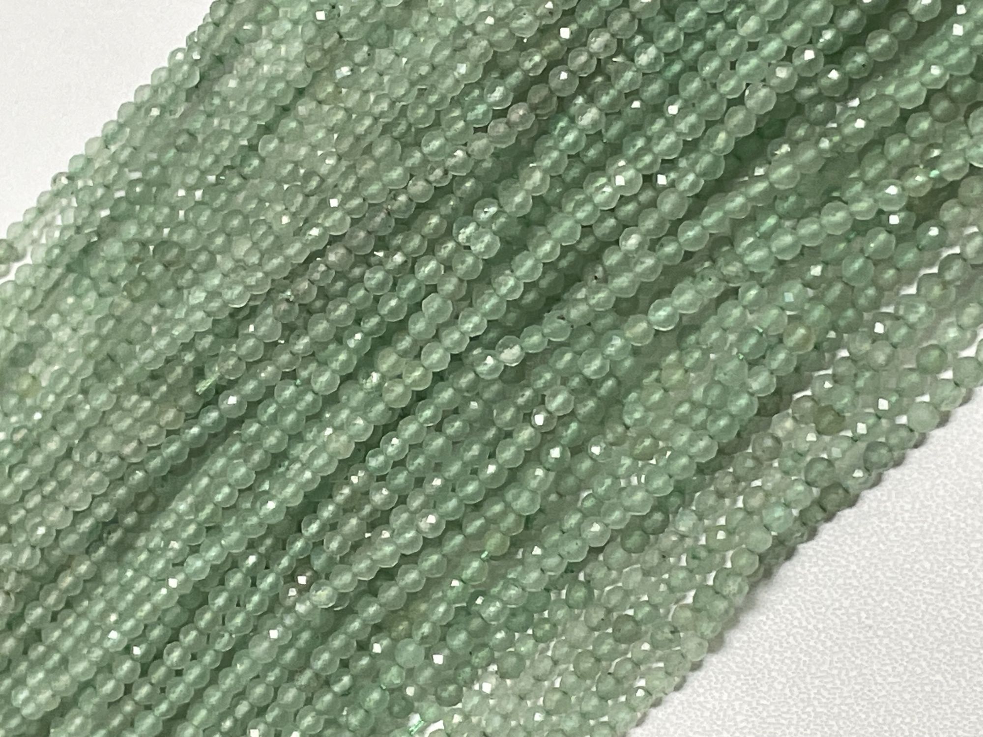 Green Strawberry Quartz Rondelle Faceted