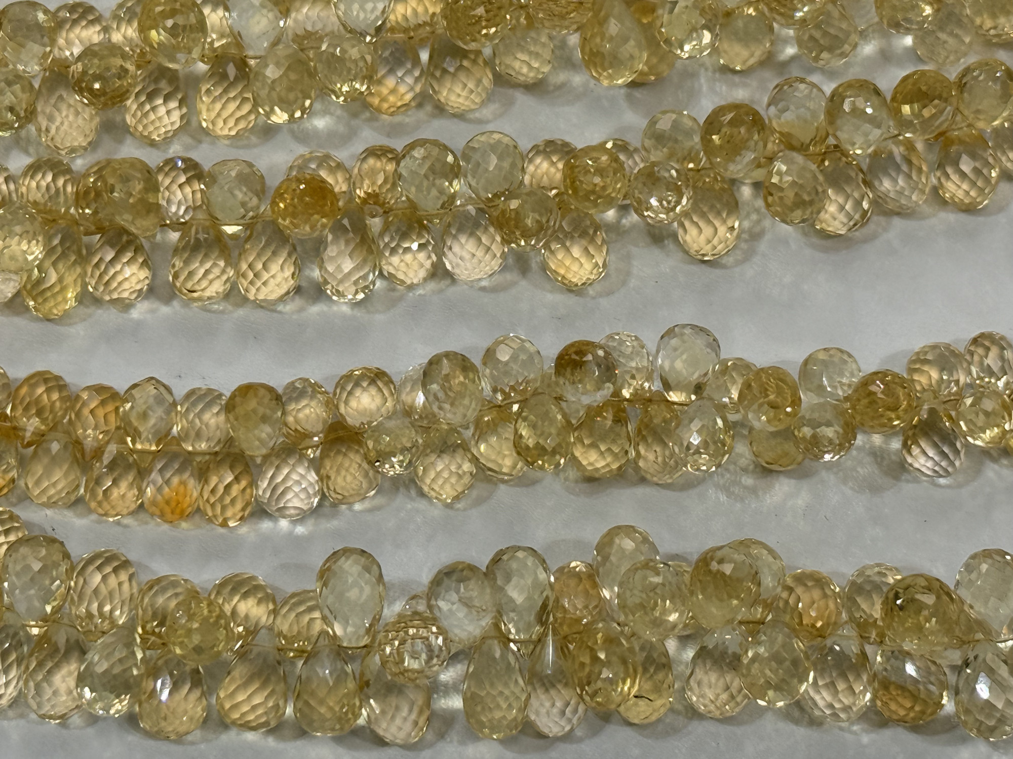 Citrine Drop Faceted