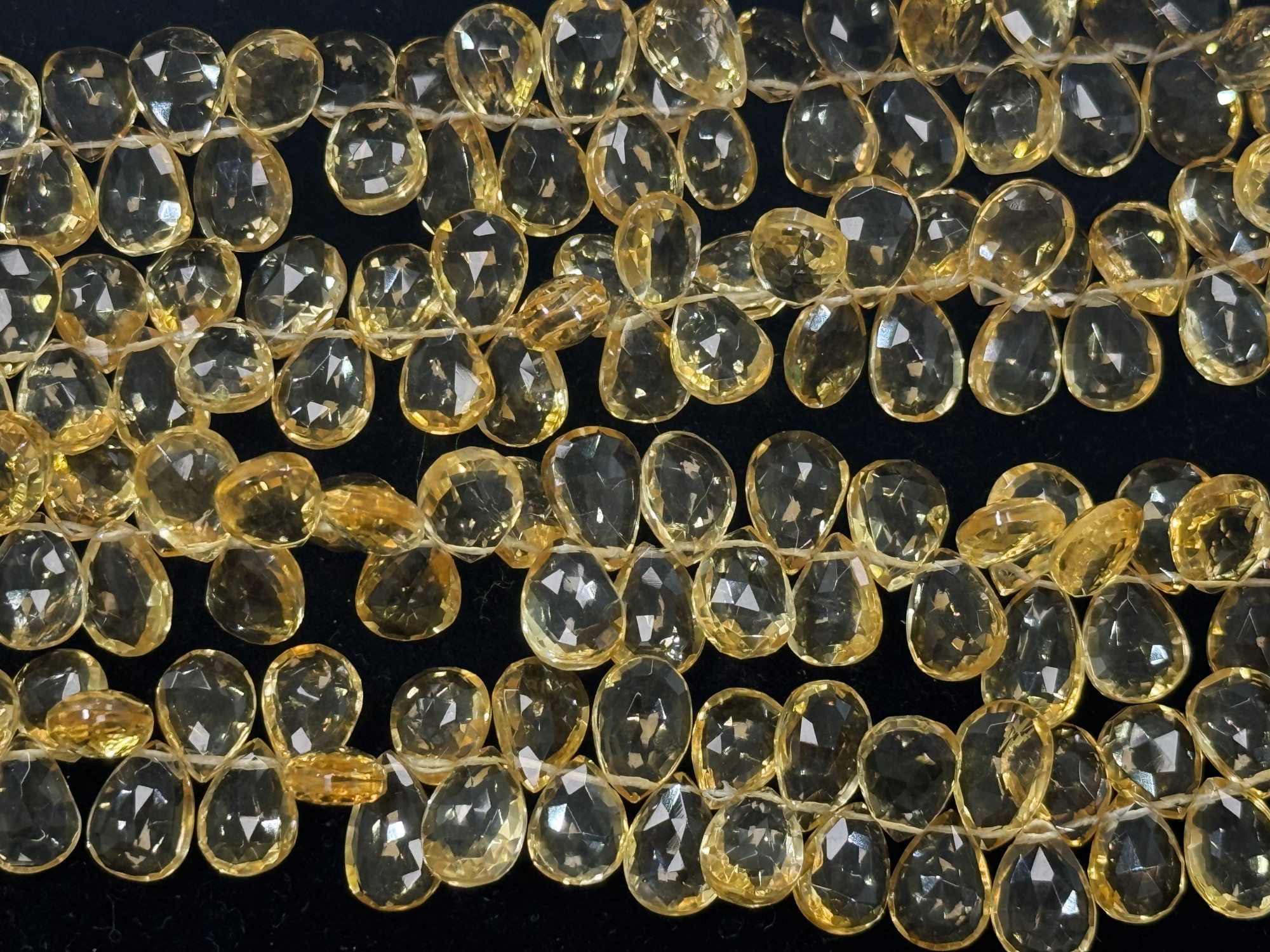 Citrine Pear Faceted