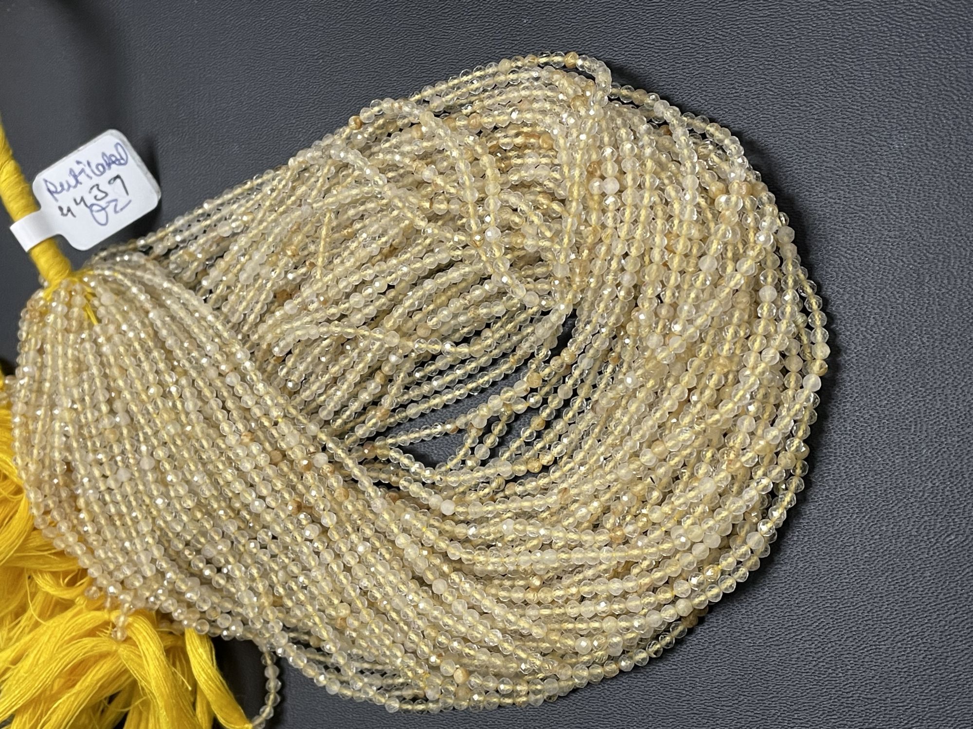 Golden Rutilated Quartz Round Faceted