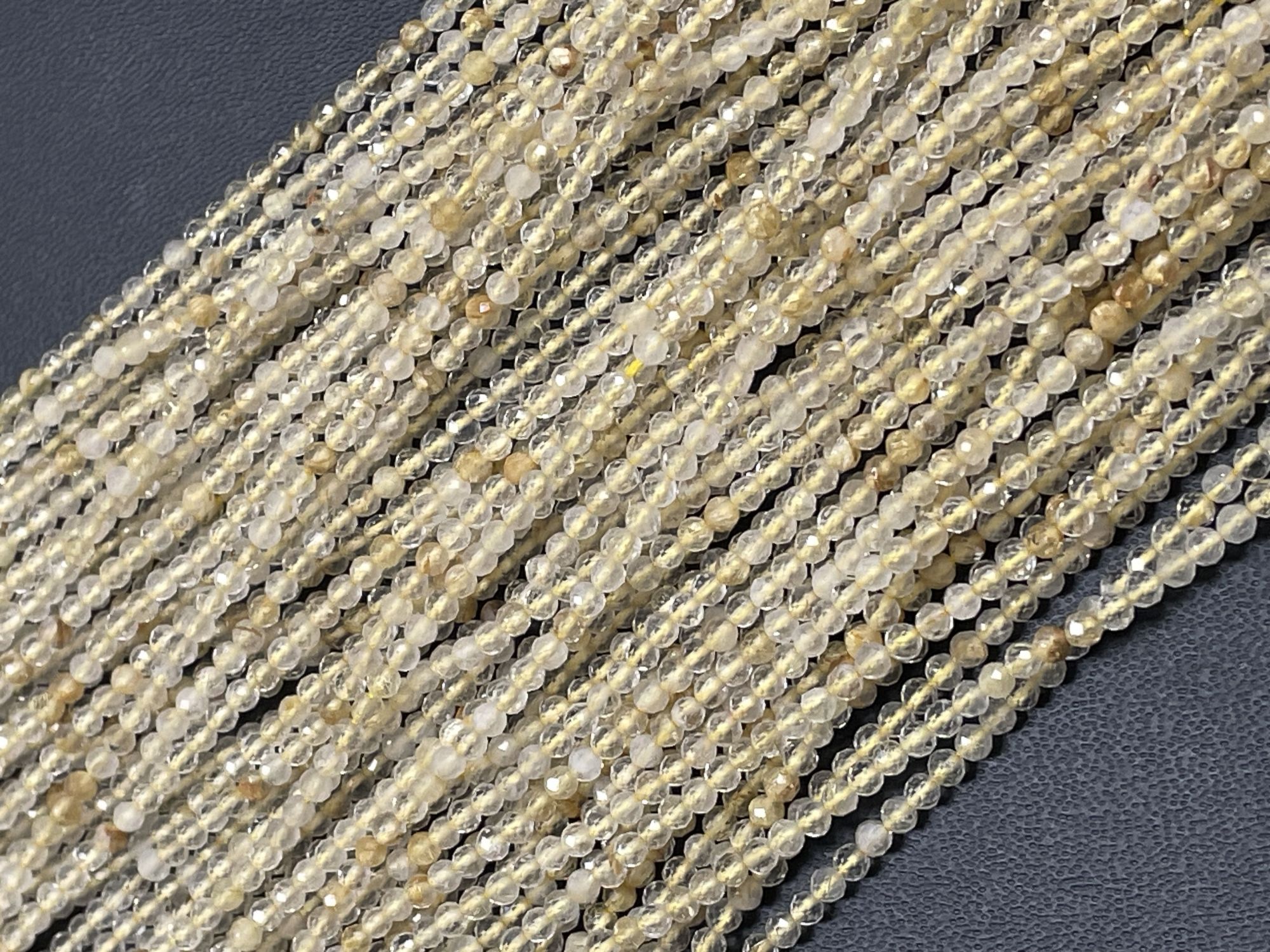 Golden Rutilated Quartz Round Faceted