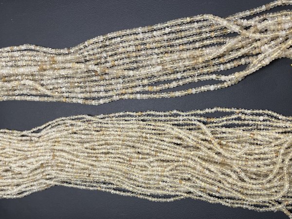 Golden Rutilated Quartz Rondelle Faceted