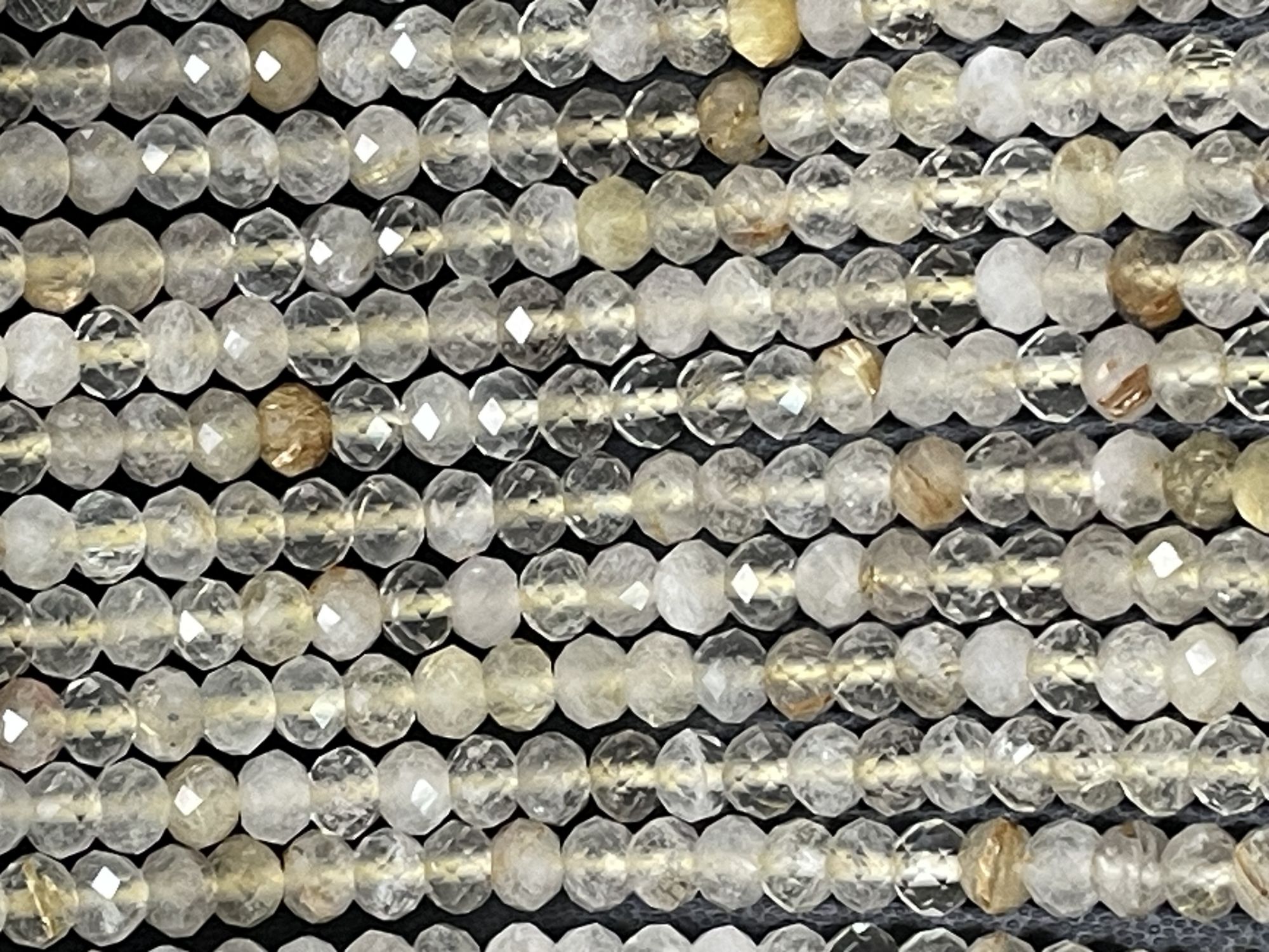 Golden Rutilated Quartz Round Faceted