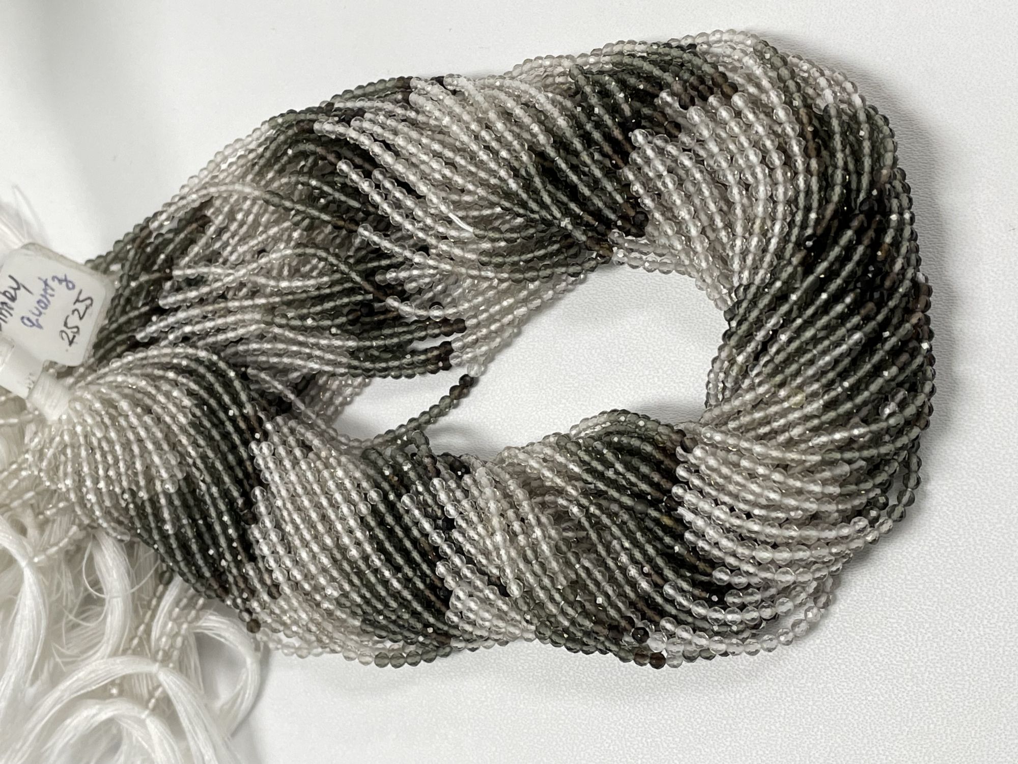 Shaded Smoky Quartz Rondelle Faceted