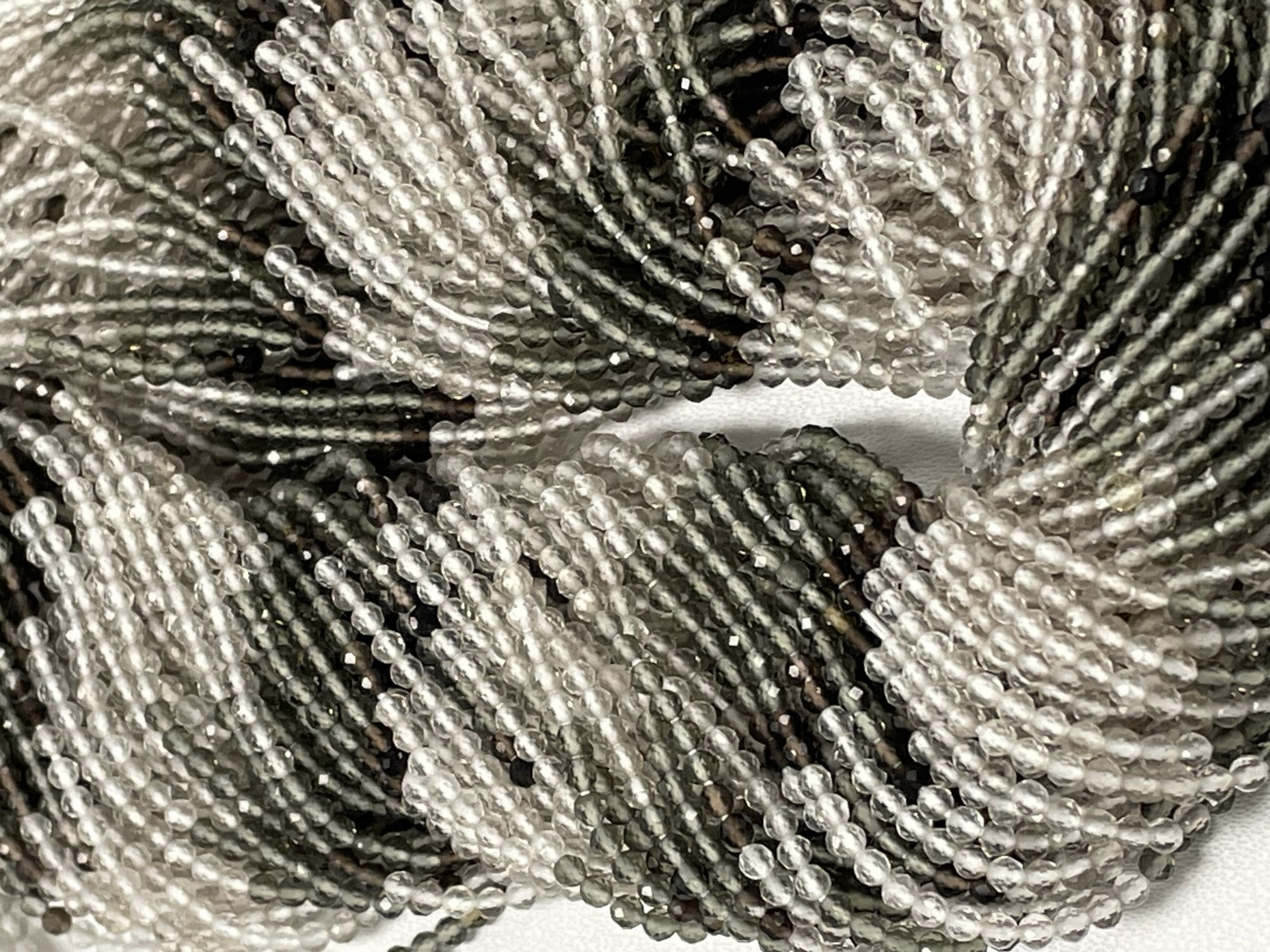 Shaded Smoky Quartz Rondelle Faceted