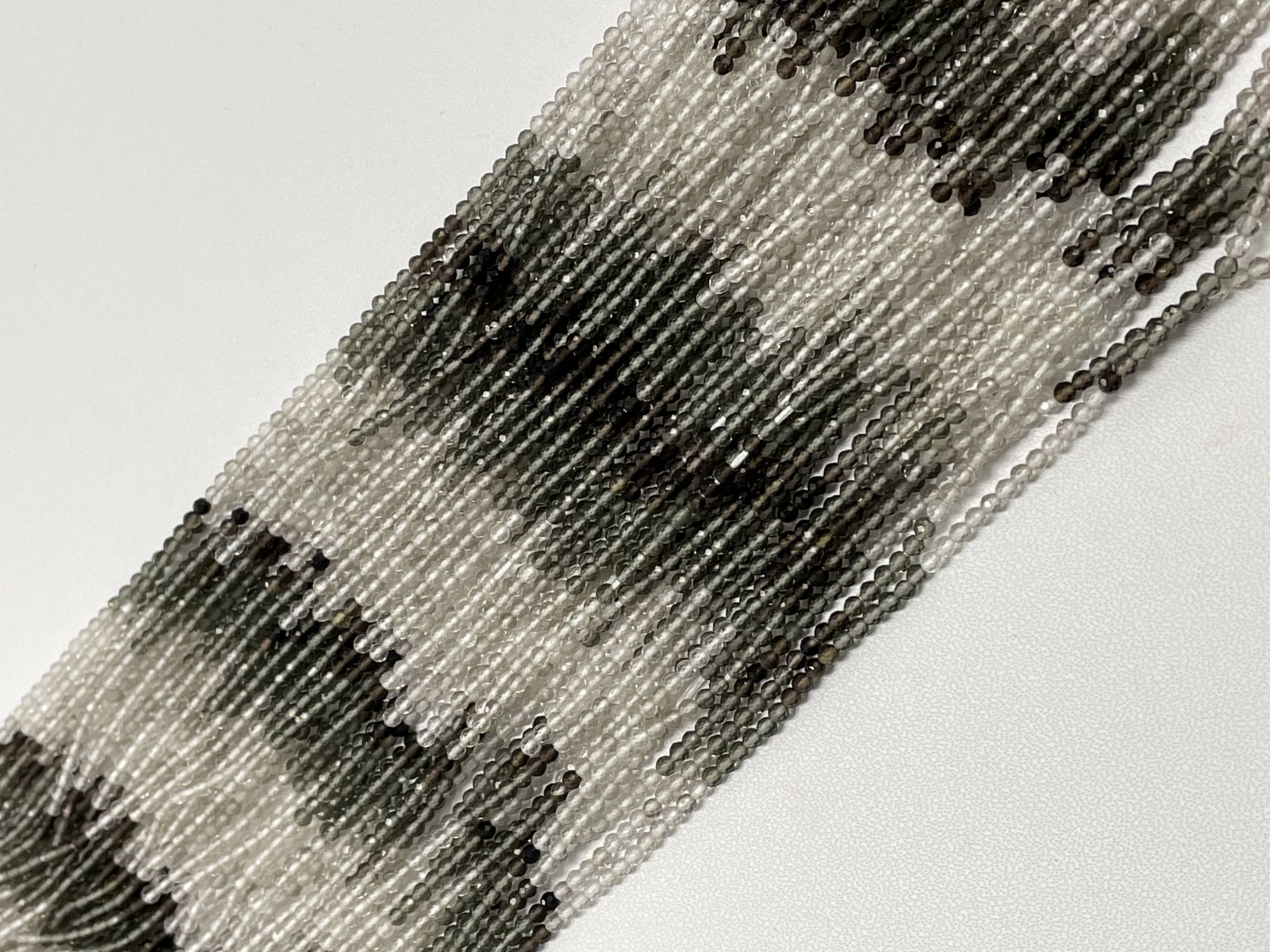 Shaded Smoky Quartz Rondelle Faceted