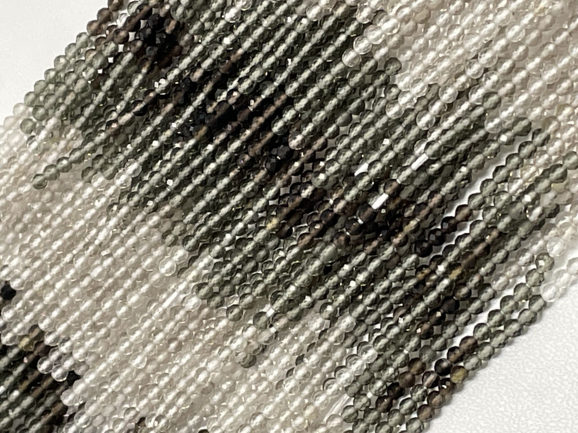 Shaded Smoky Quartz Rondelle Faceted