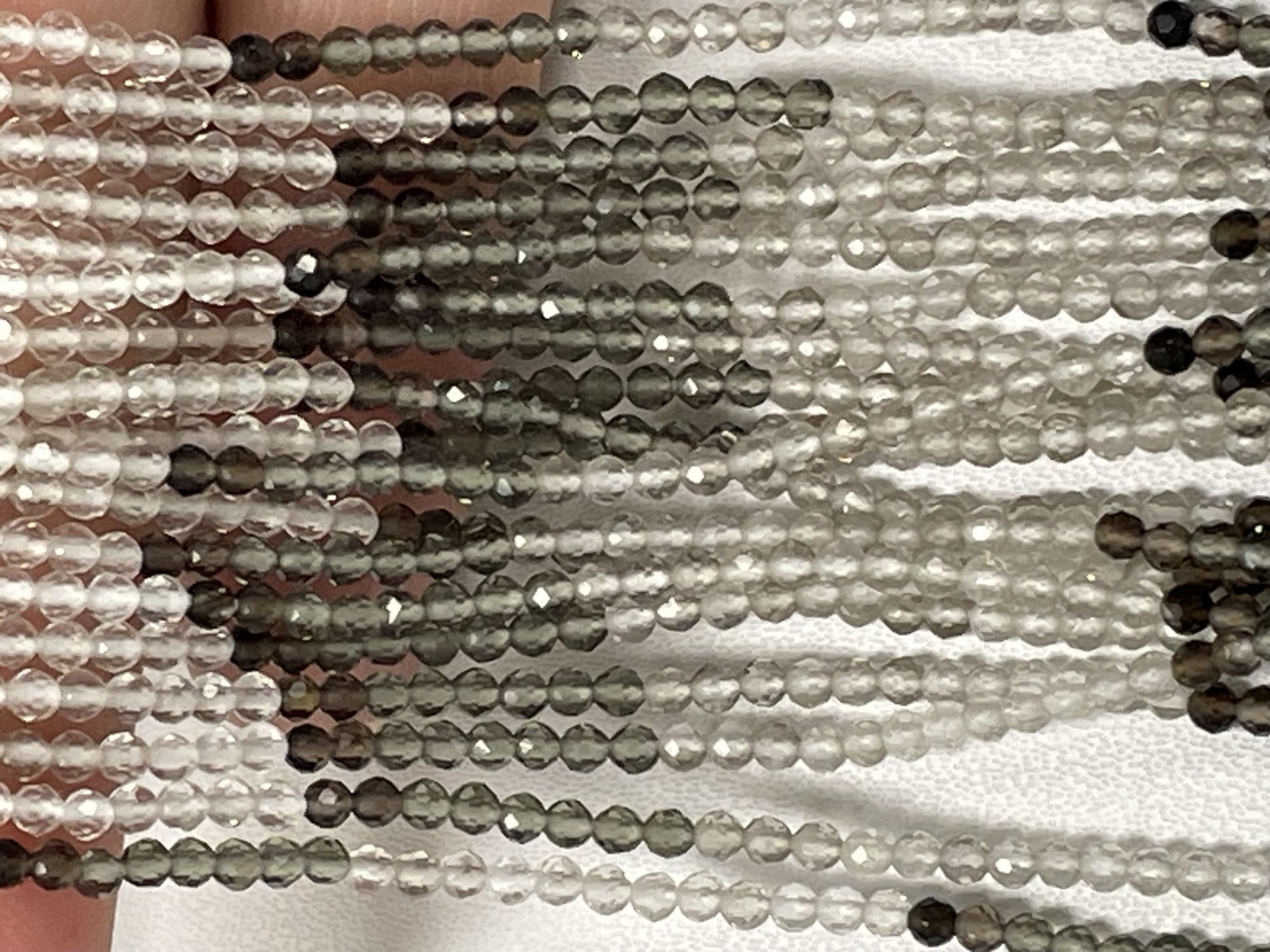 Shaded Smoky Quartz Rondelle Faceted