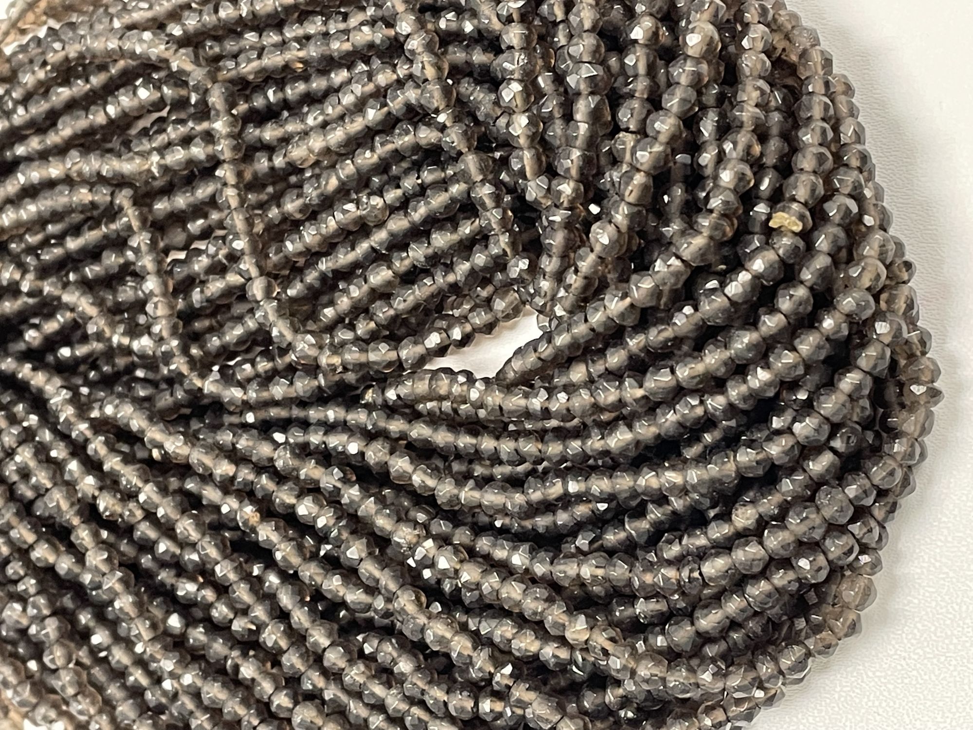 Smoky Quartz Rondelle Faceted