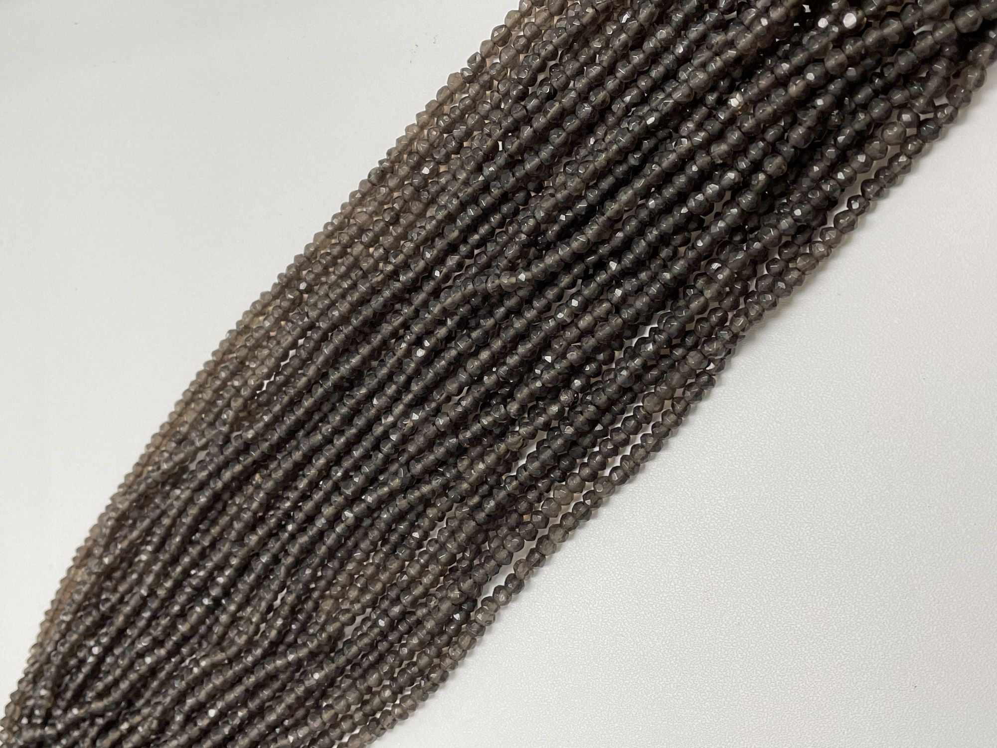 Smoky Quartz Rondelle Faceted
