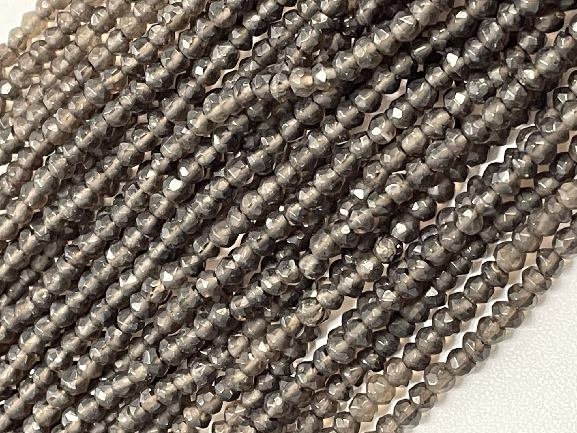 Smoky Quartz Rondelle Faceted