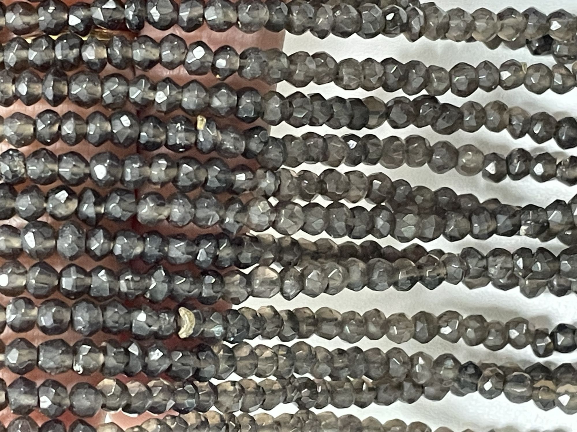 Smoky Quartz Rondelle Faceted